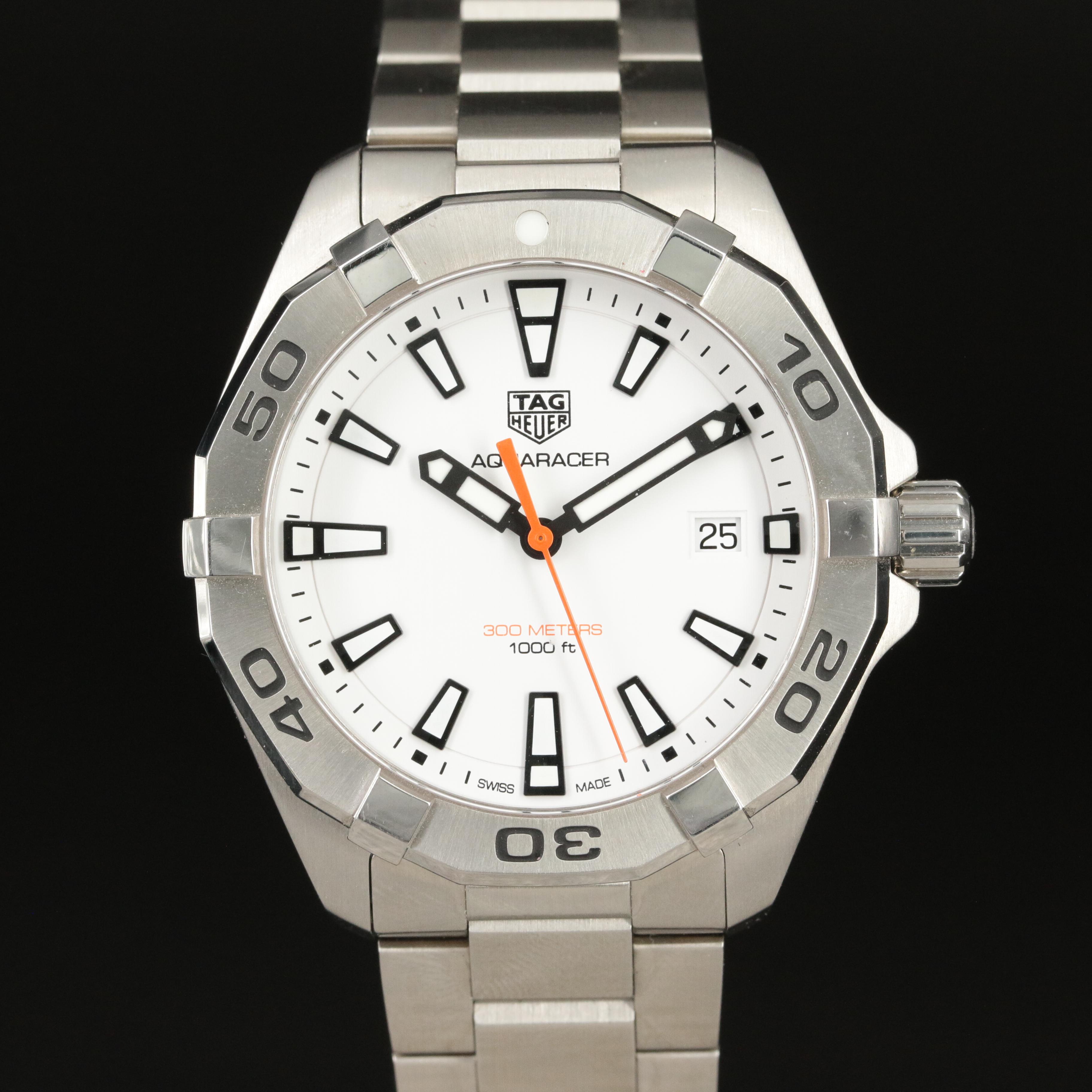 TAG Heuer Aquaracer 41MM White Stainless Steel Quartz Watch