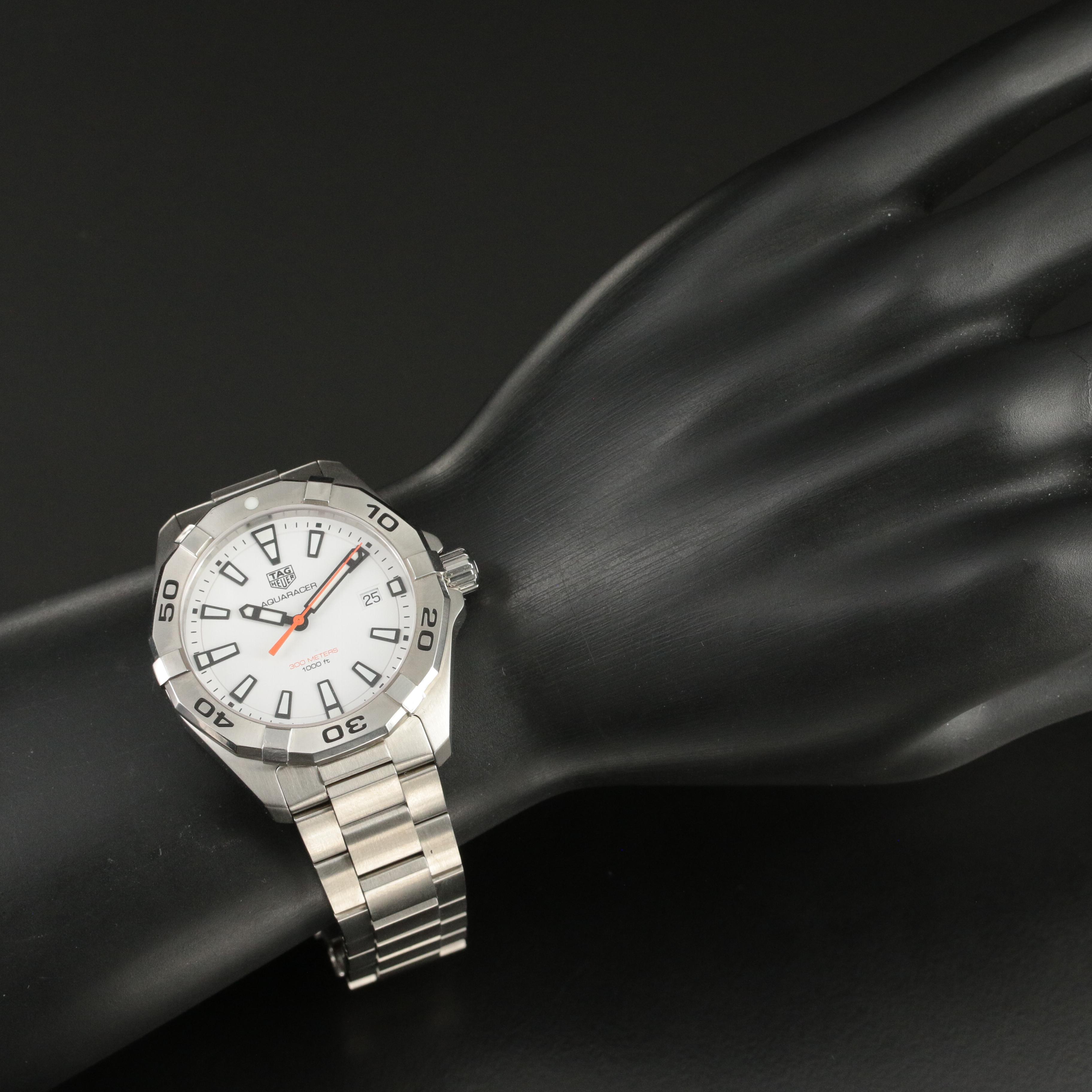 TAG Heuer Aquaracer 41MM White Stainless Steel Quartz Watch