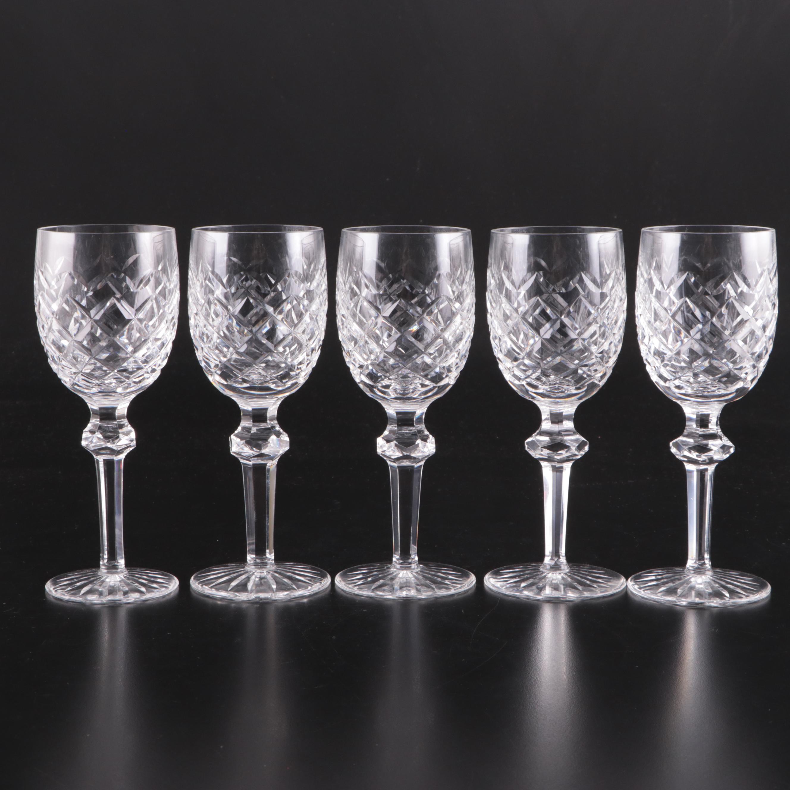Waterford "Powerscourt" Crystal Claret Wine Glasses, 1969 - 2017