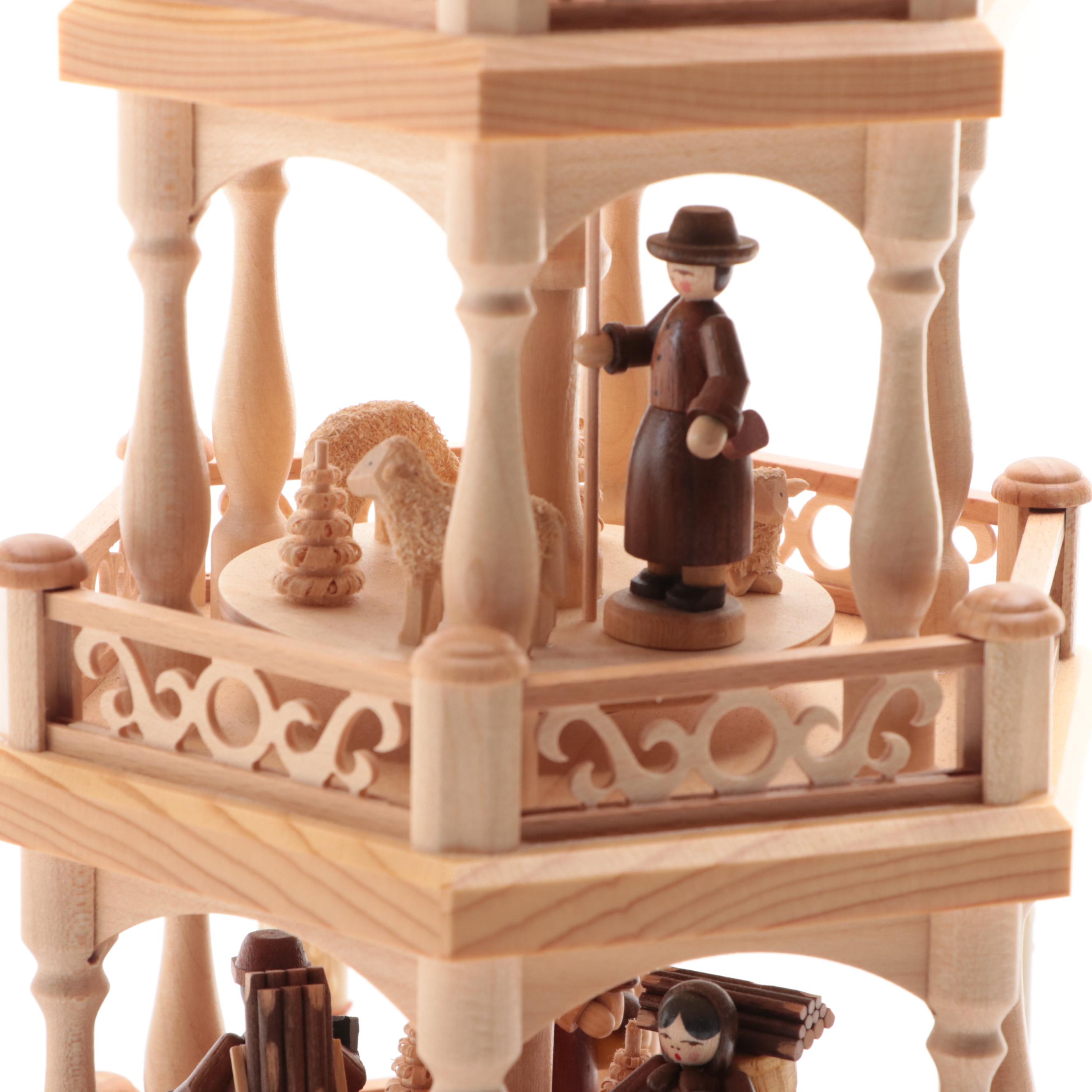 German Three-Tier Nativity Pyramid