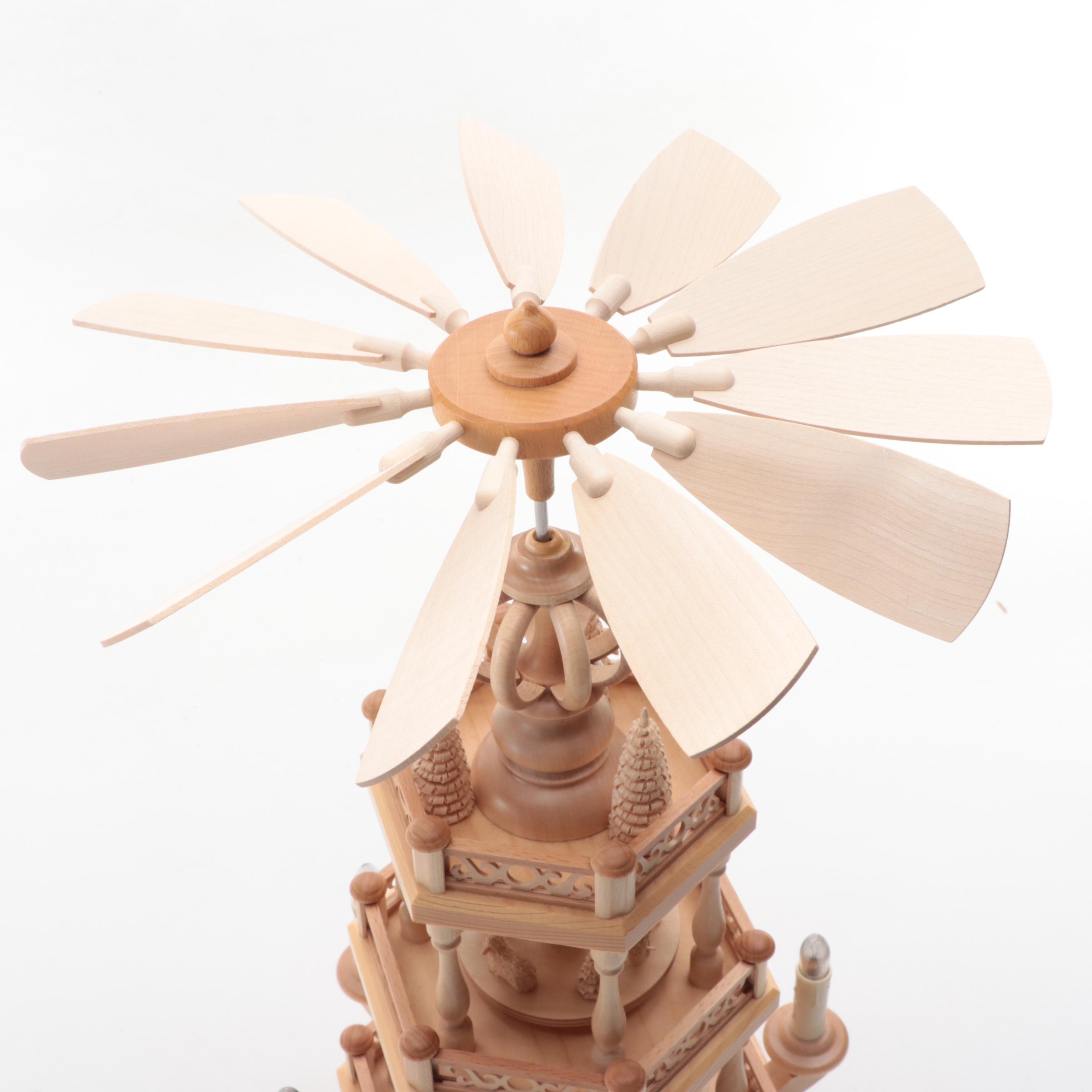 German Three-Tier Nativity Pyramid