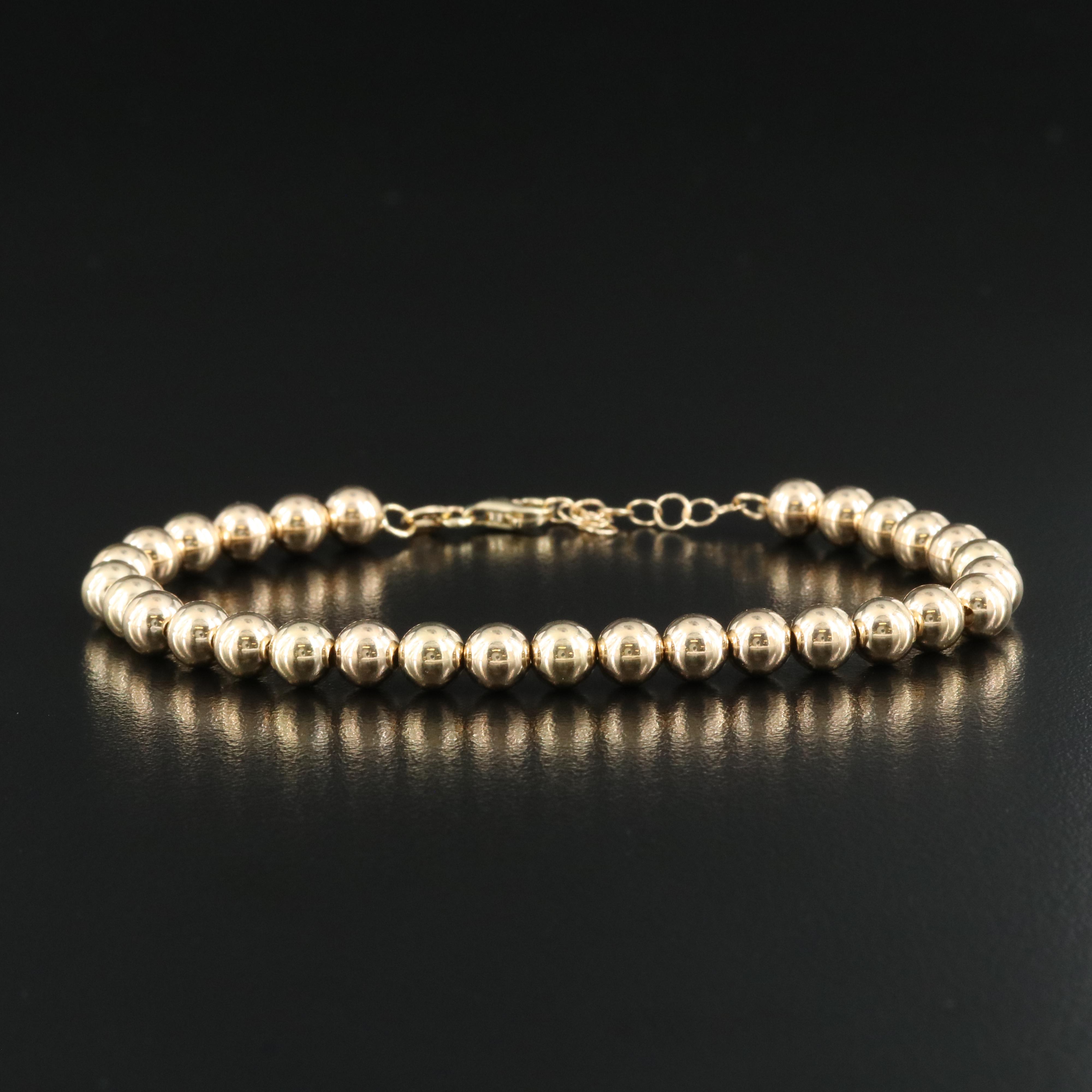14K Beaded Bracelet