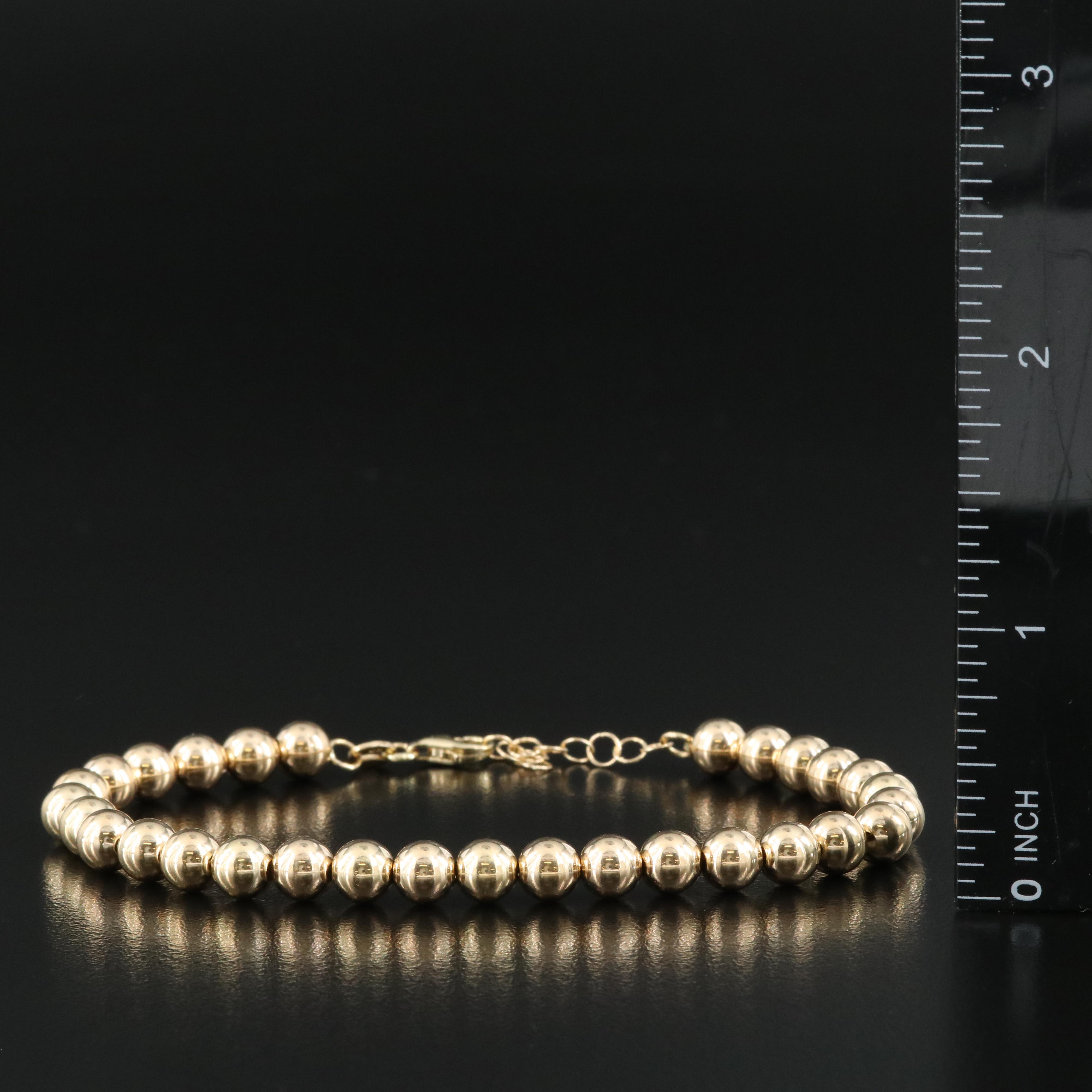 14K Beaded Bracelet