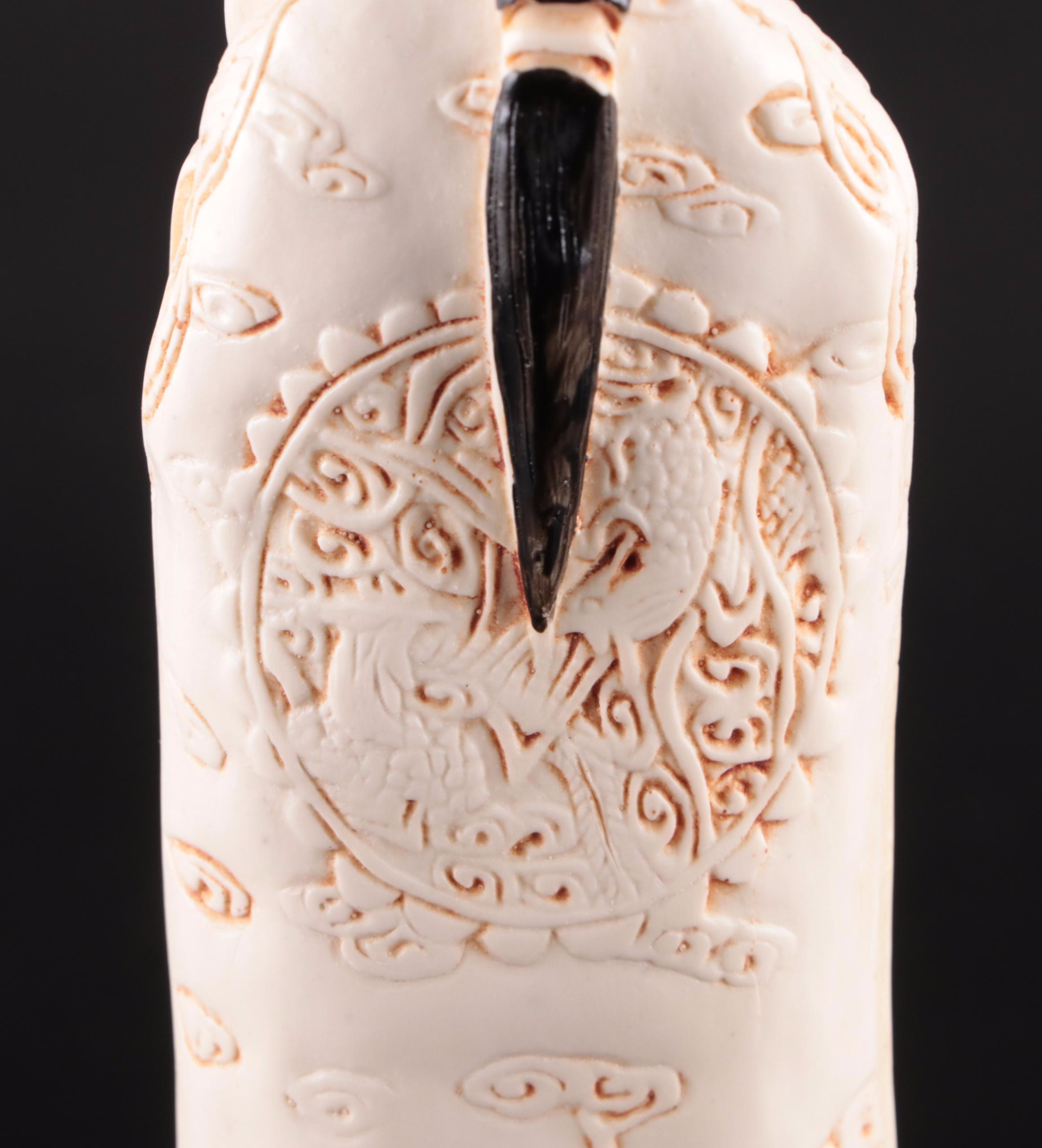 Chinese Carved Resin Emperor and Empress Figurines