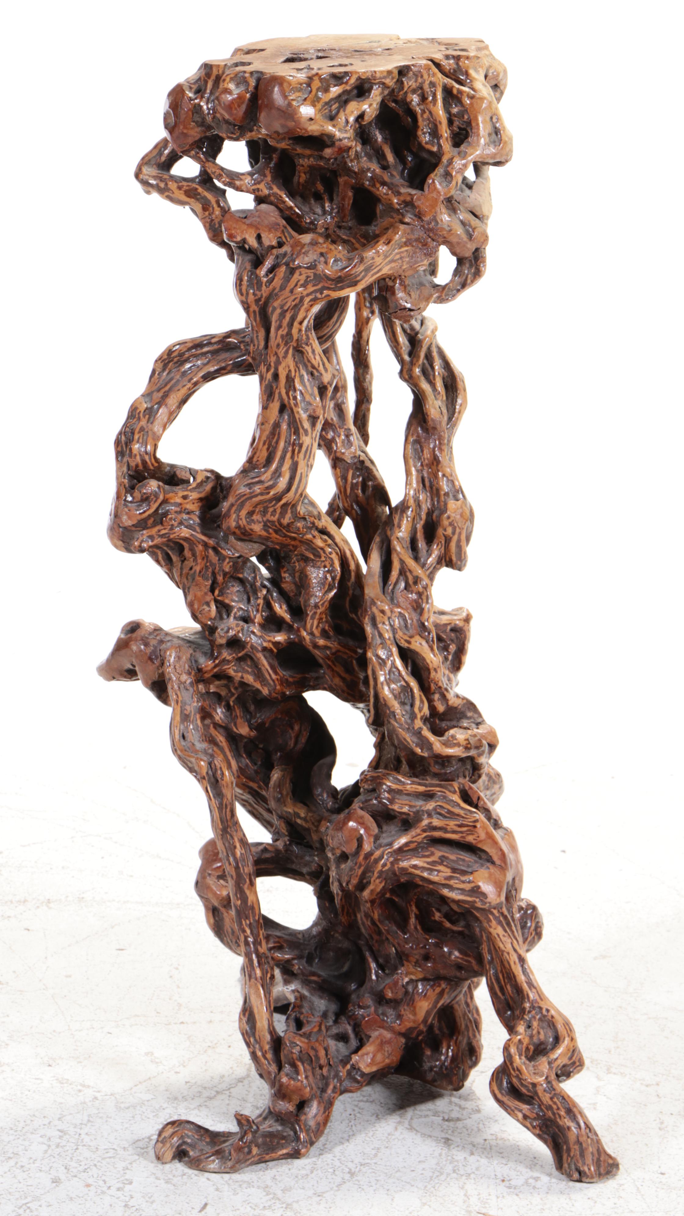 Chinese Root Wood Pedestal