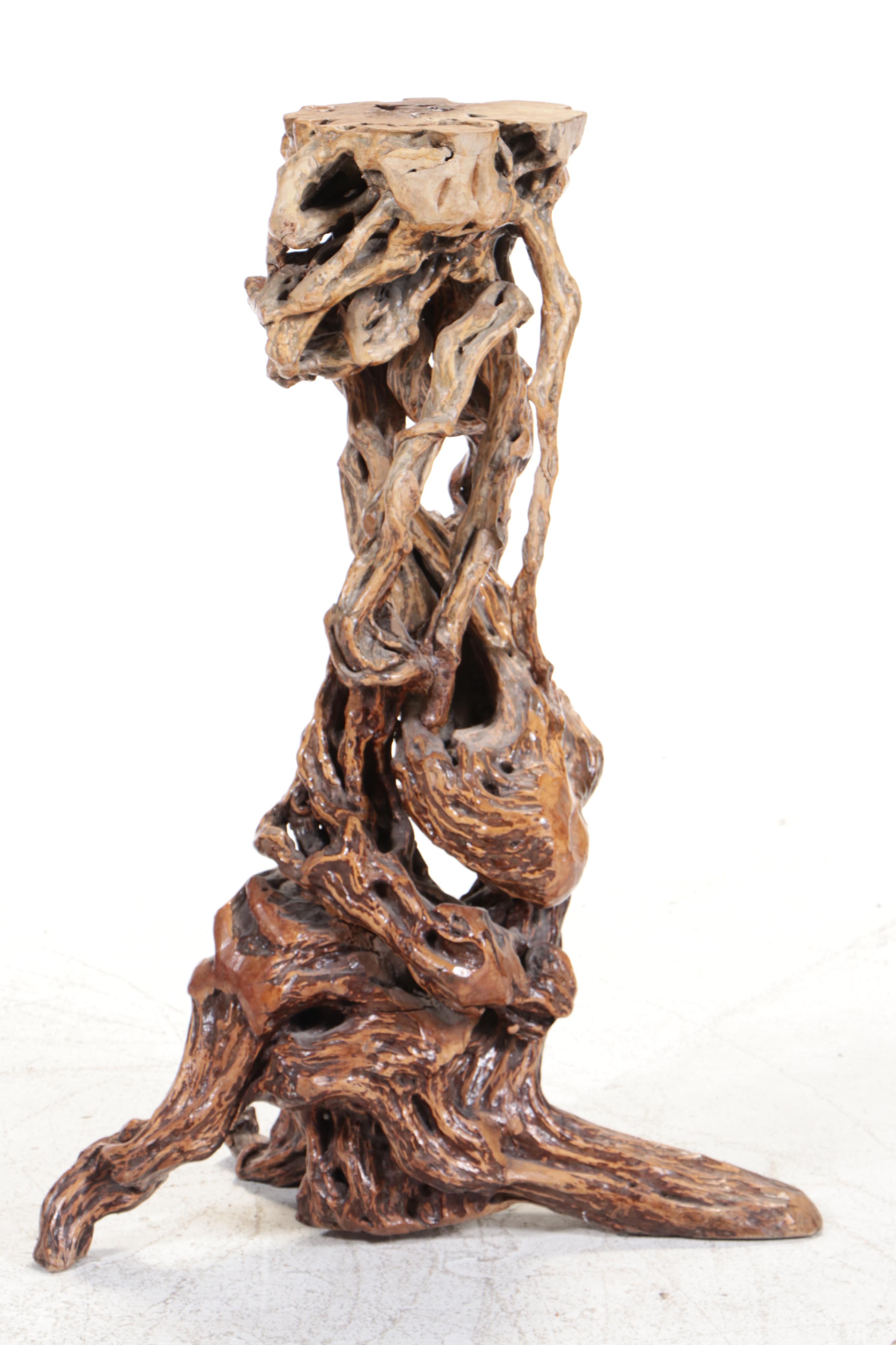Chinese Root Wood Pedestal