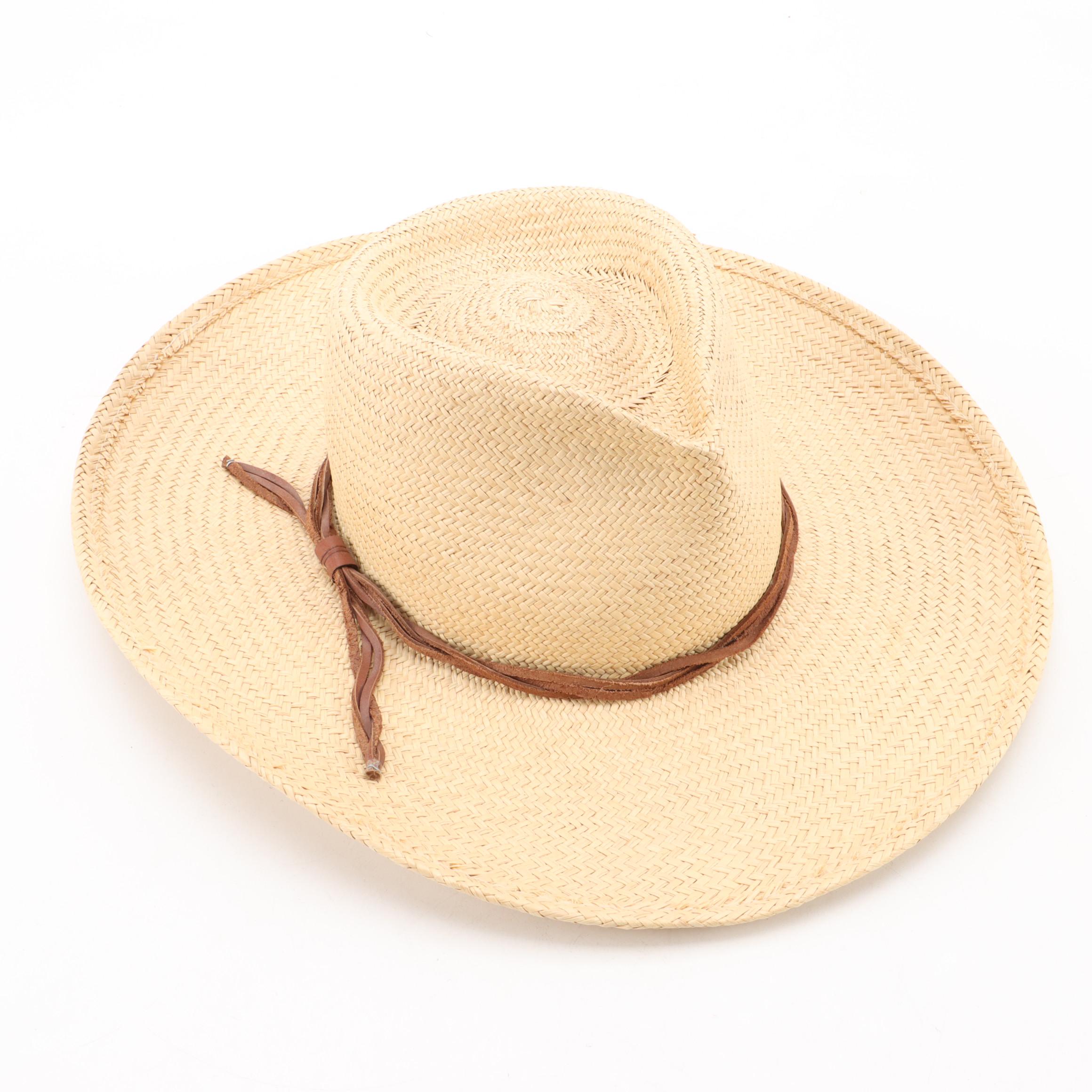 Stetson Straw and Other Fur Felt Pinch Front Western Hats