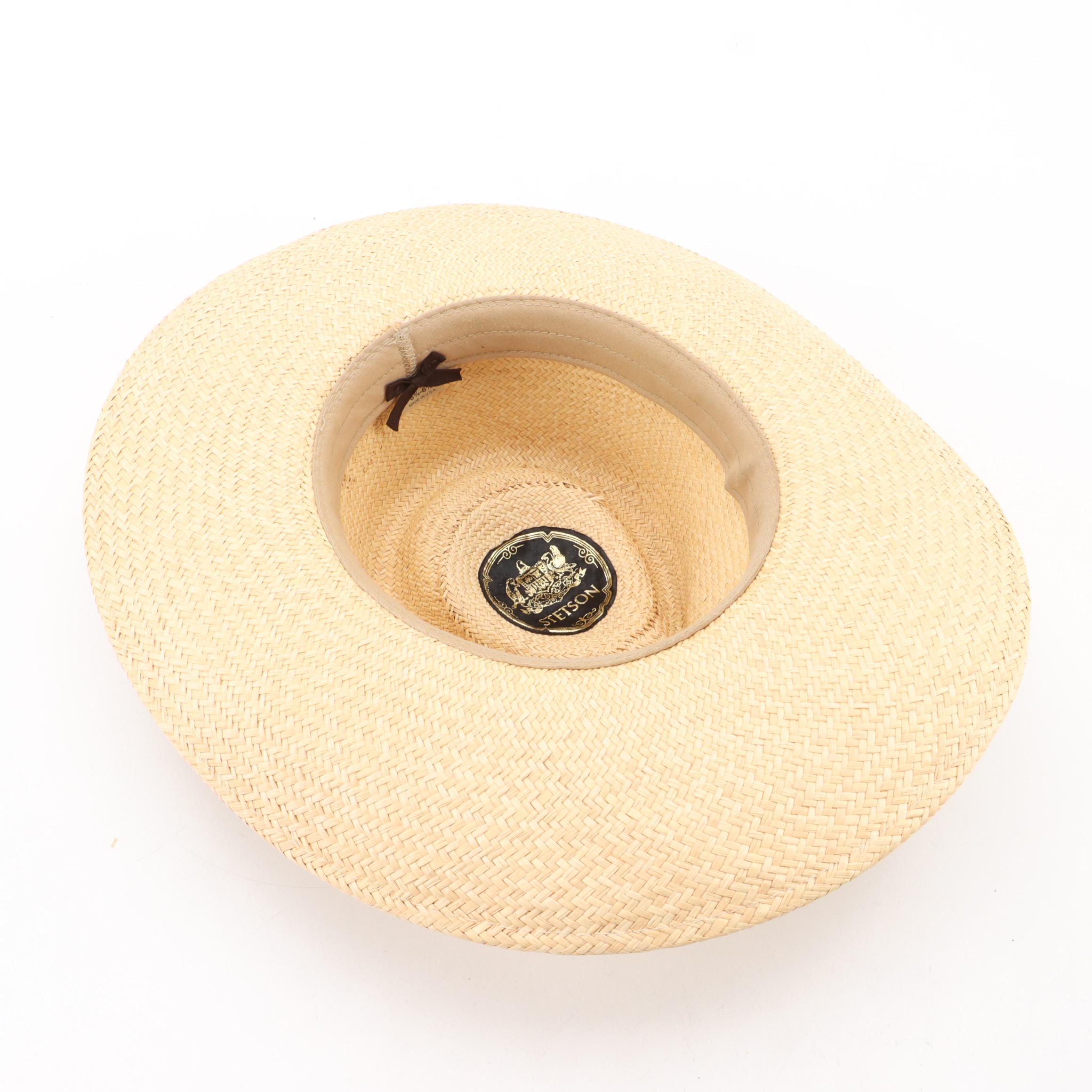 Stetson Straw and Other Fur Felt Pinch Front Western Hats