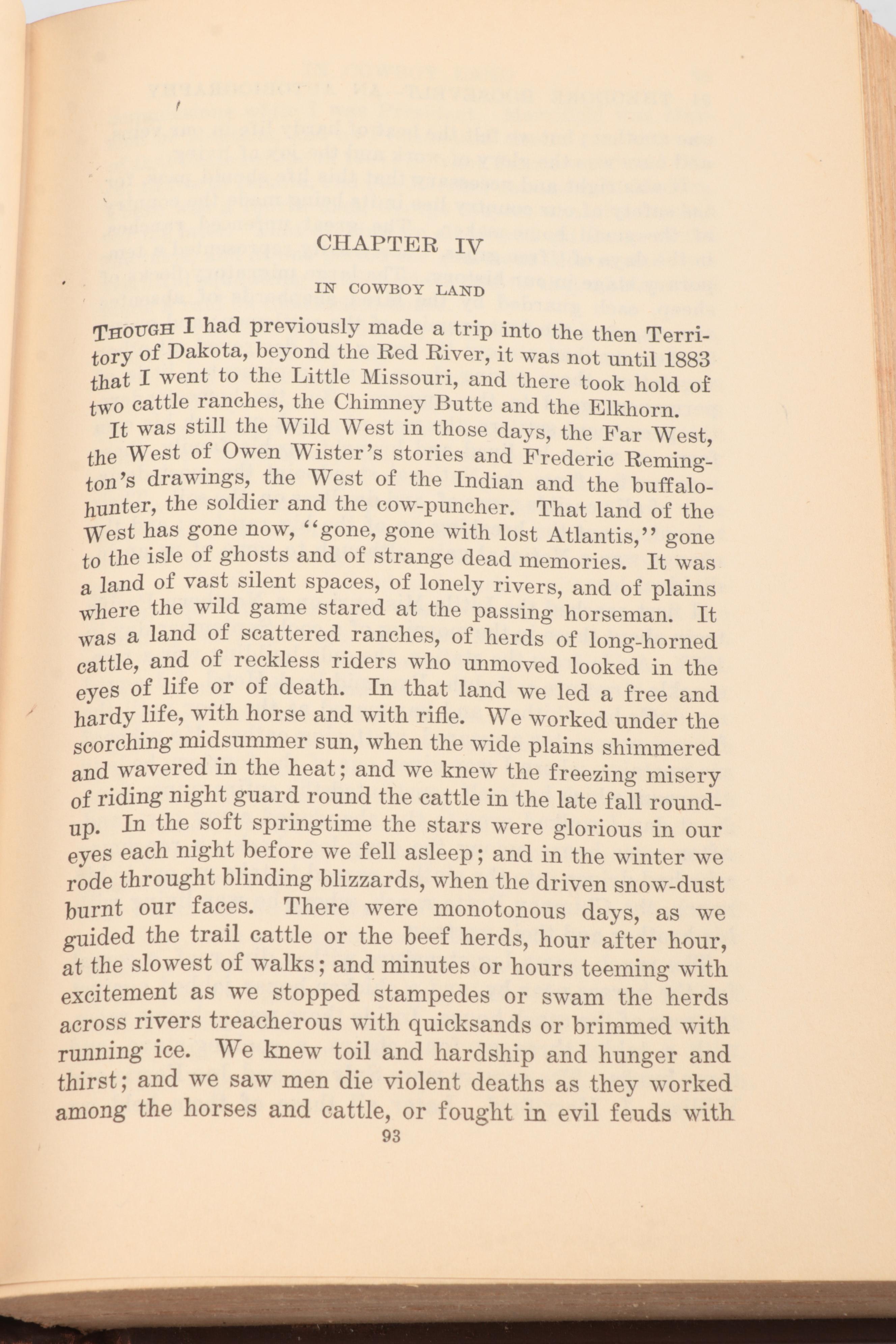 Illustrated "Theodore Roosevelt: An Autobiography" by Theodore Roosevelt, 1923