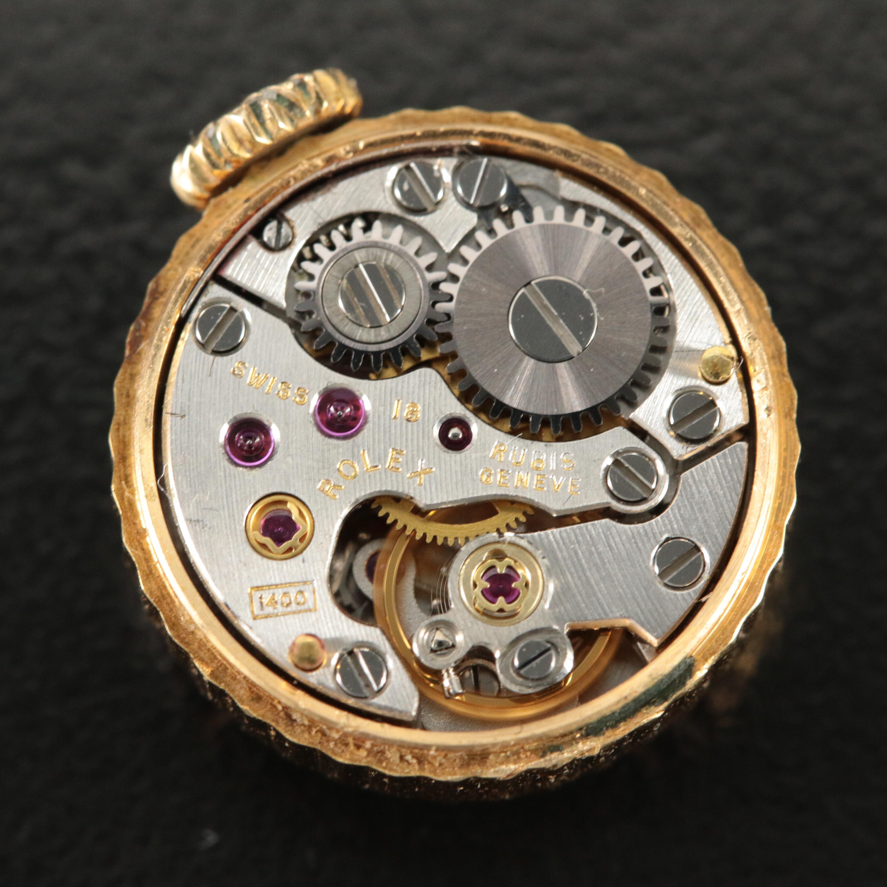 Vintage Rolex Orchid 18K Slide Band Chameleon Watch