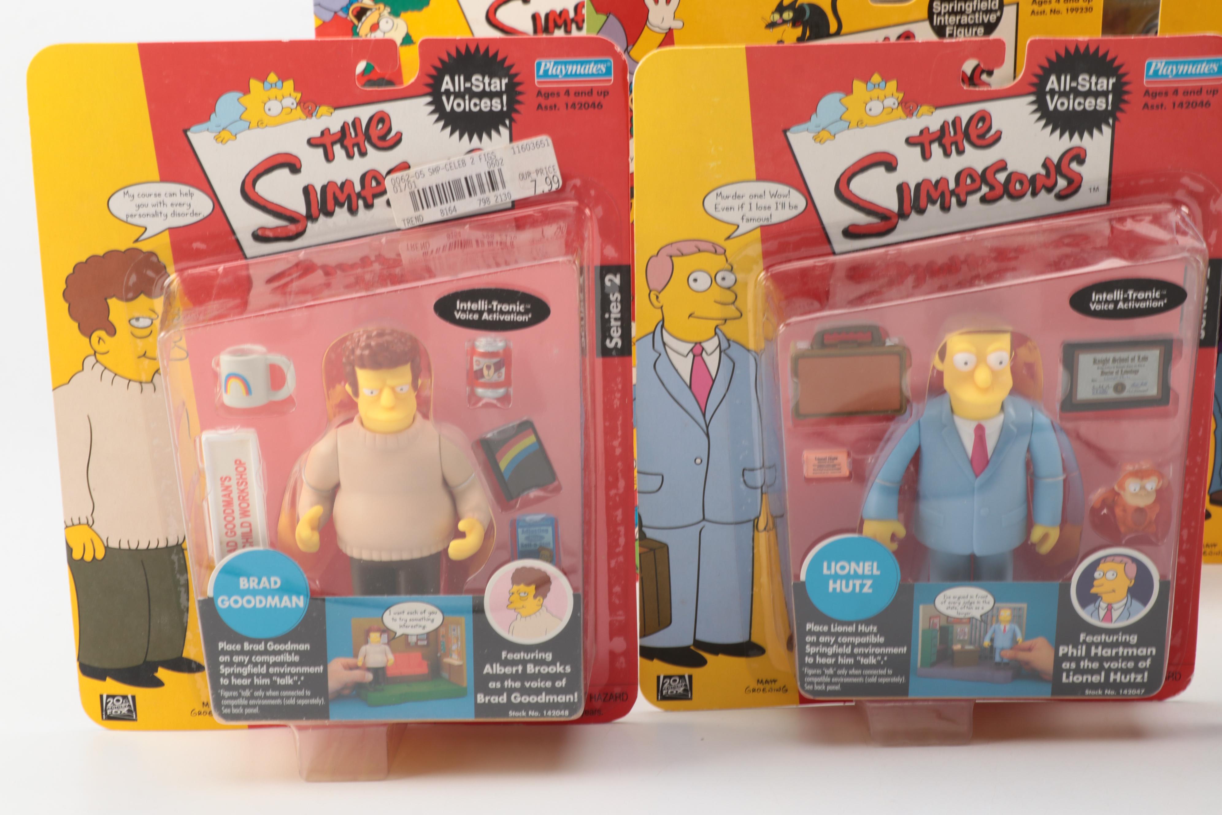 Playmates Simpsons Action Figurines Including Lionel Huts, Jasper and More