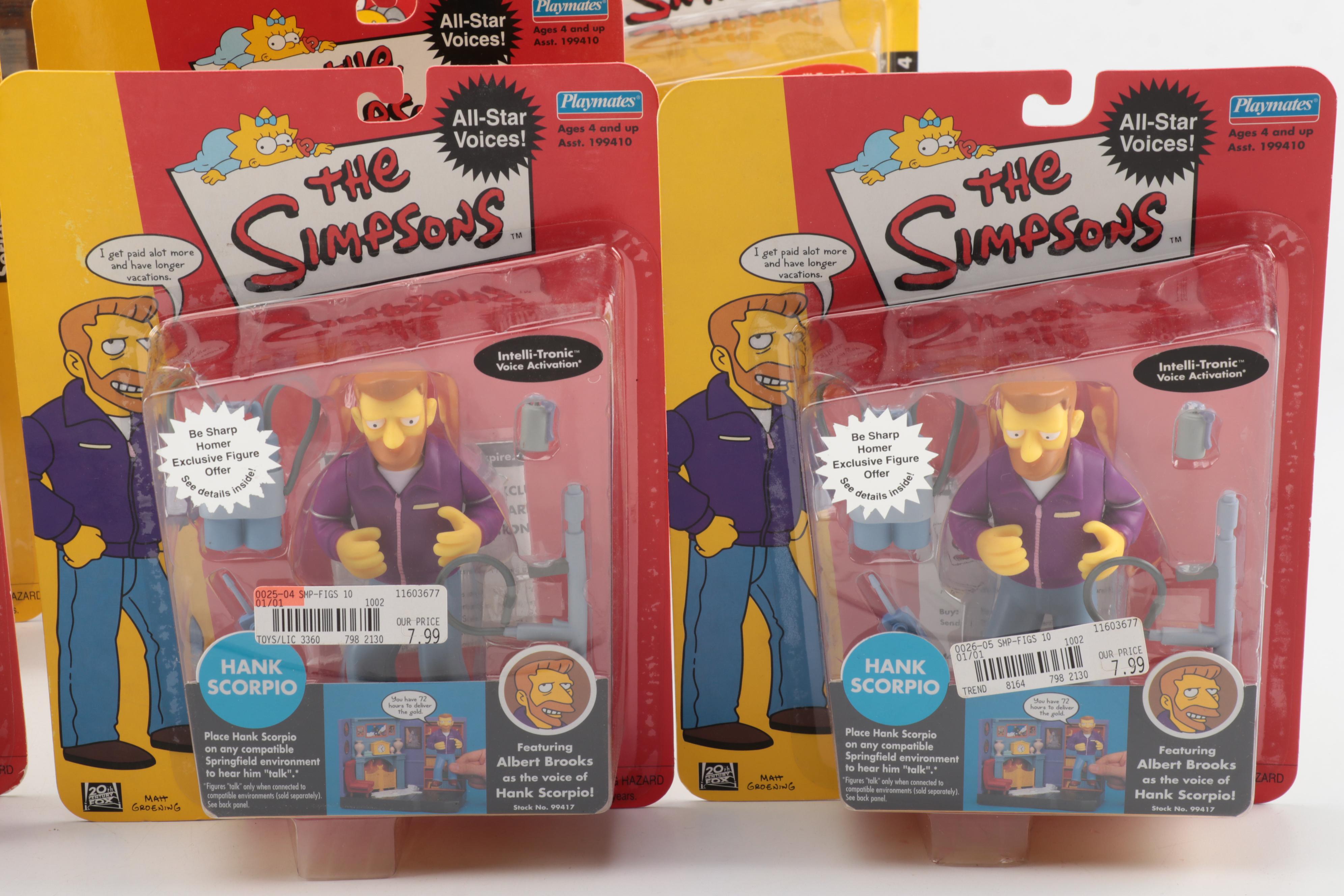 Playmates Simpsons Action Figurines Including Lionel Huts, Jasper and More