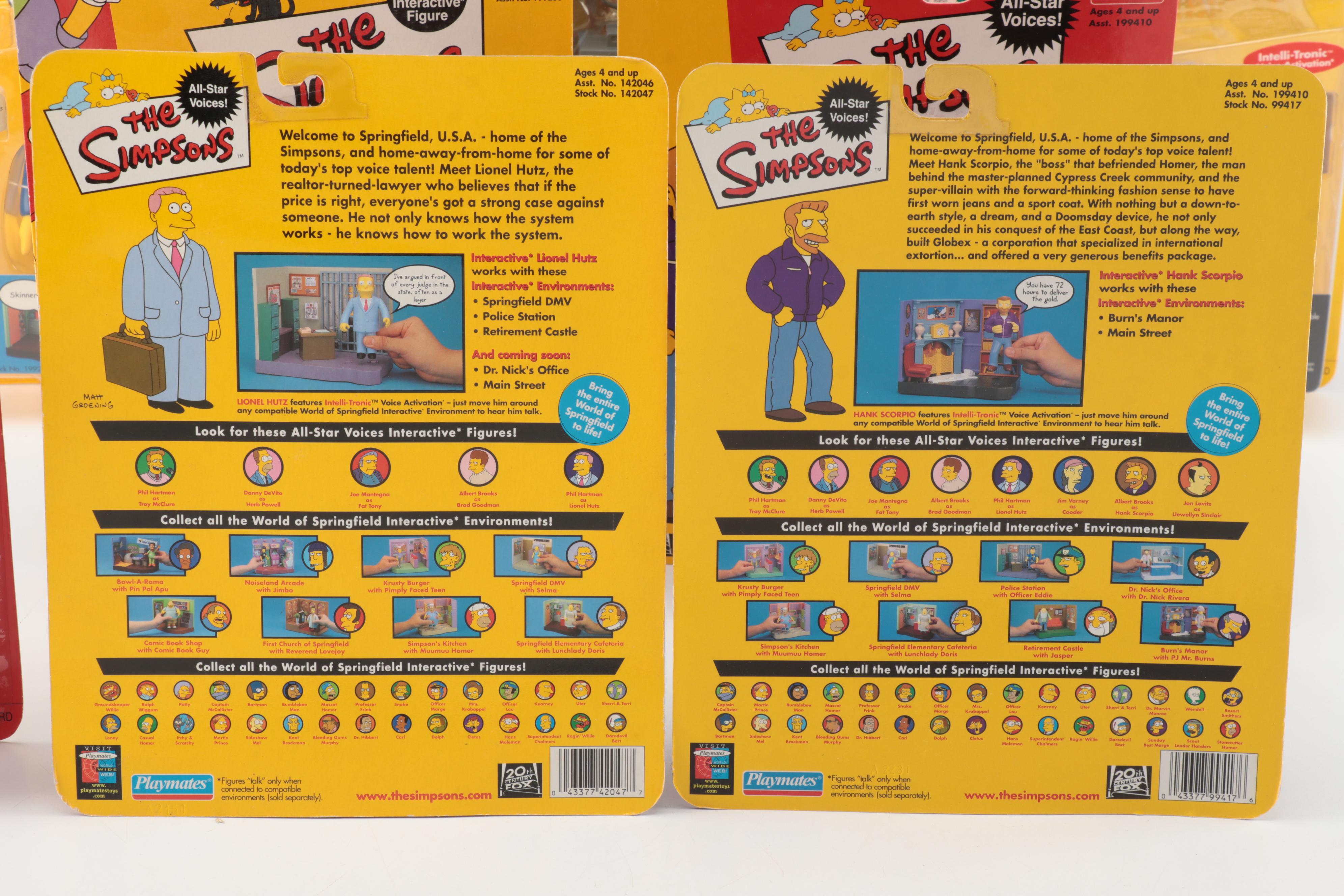 Playmates Simpsons Action Figurines Including Lionel Huts, Jasper and More