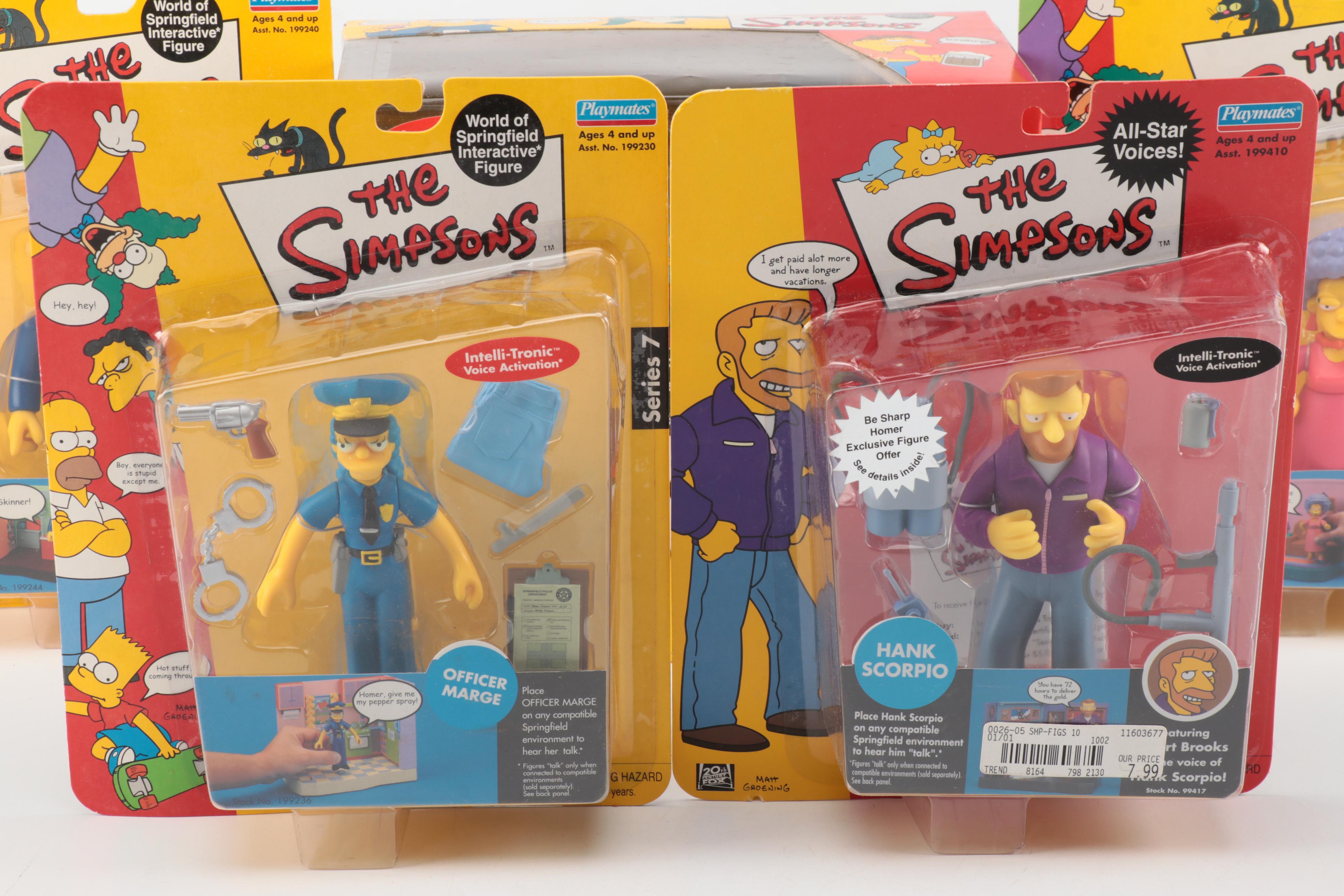 Playmates Simpsons Action Figurines Including Lionel Huts, Jasper and More