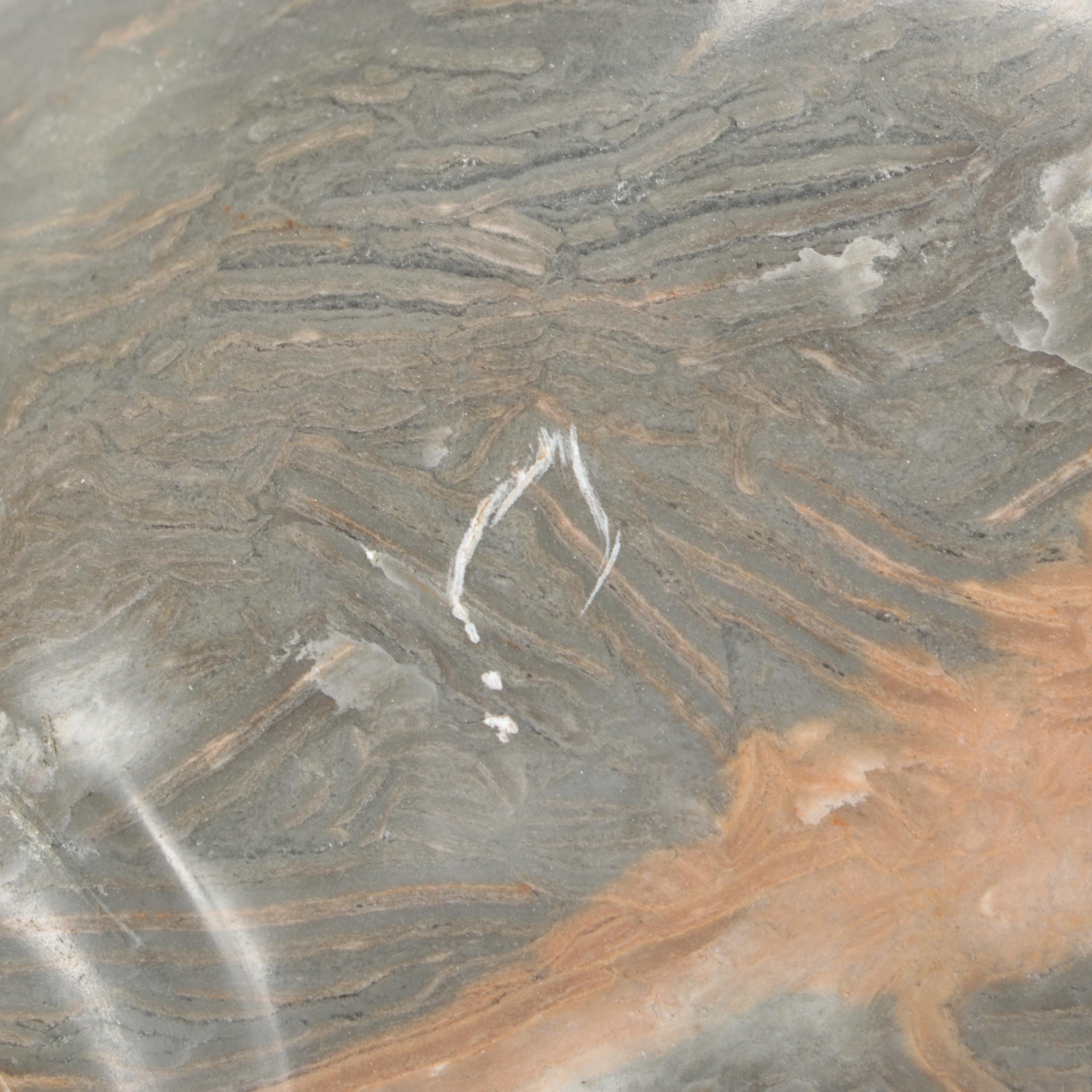 Carved Soapstone Sculpture of a Seal's Face