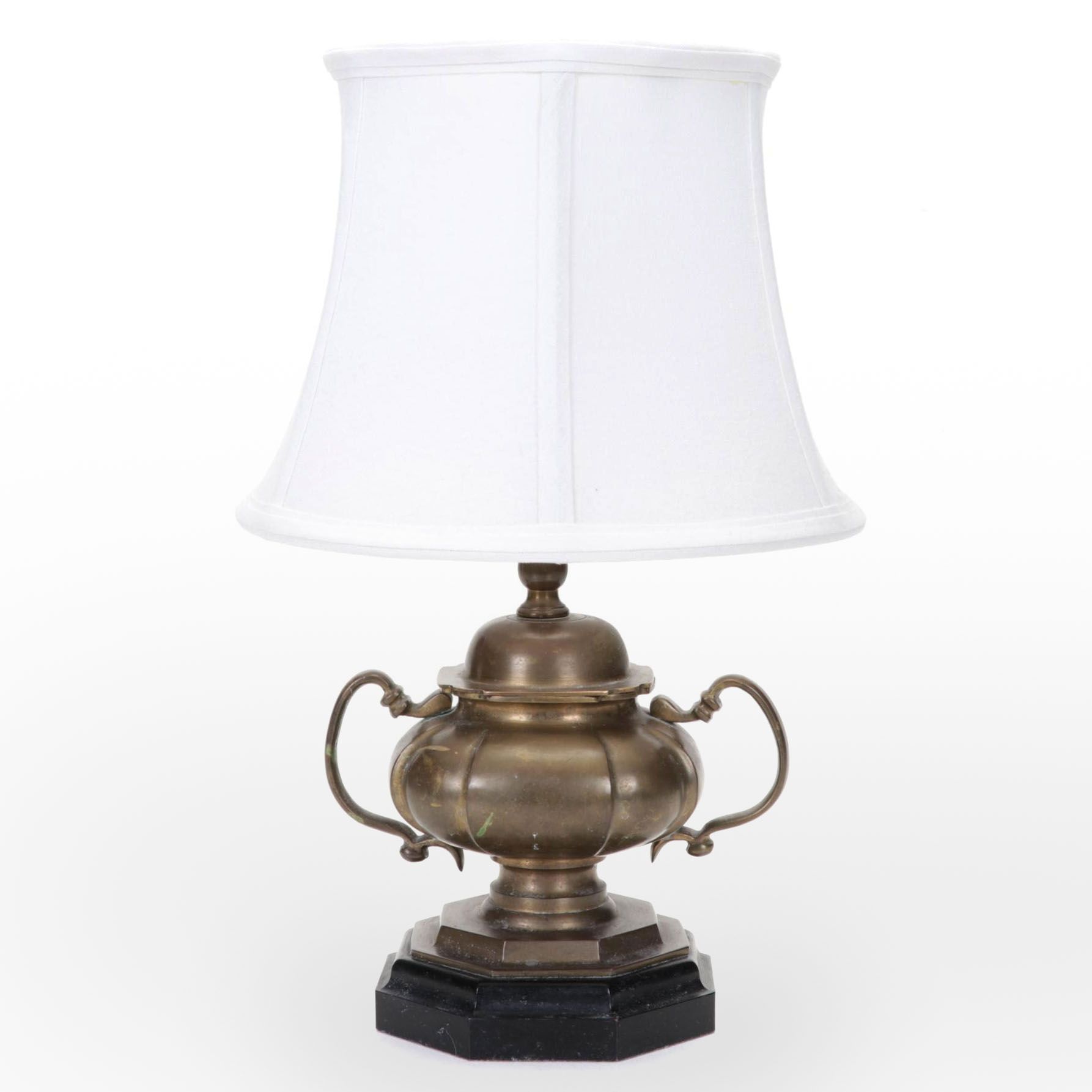 Converted Bronze Urn Table Lamp