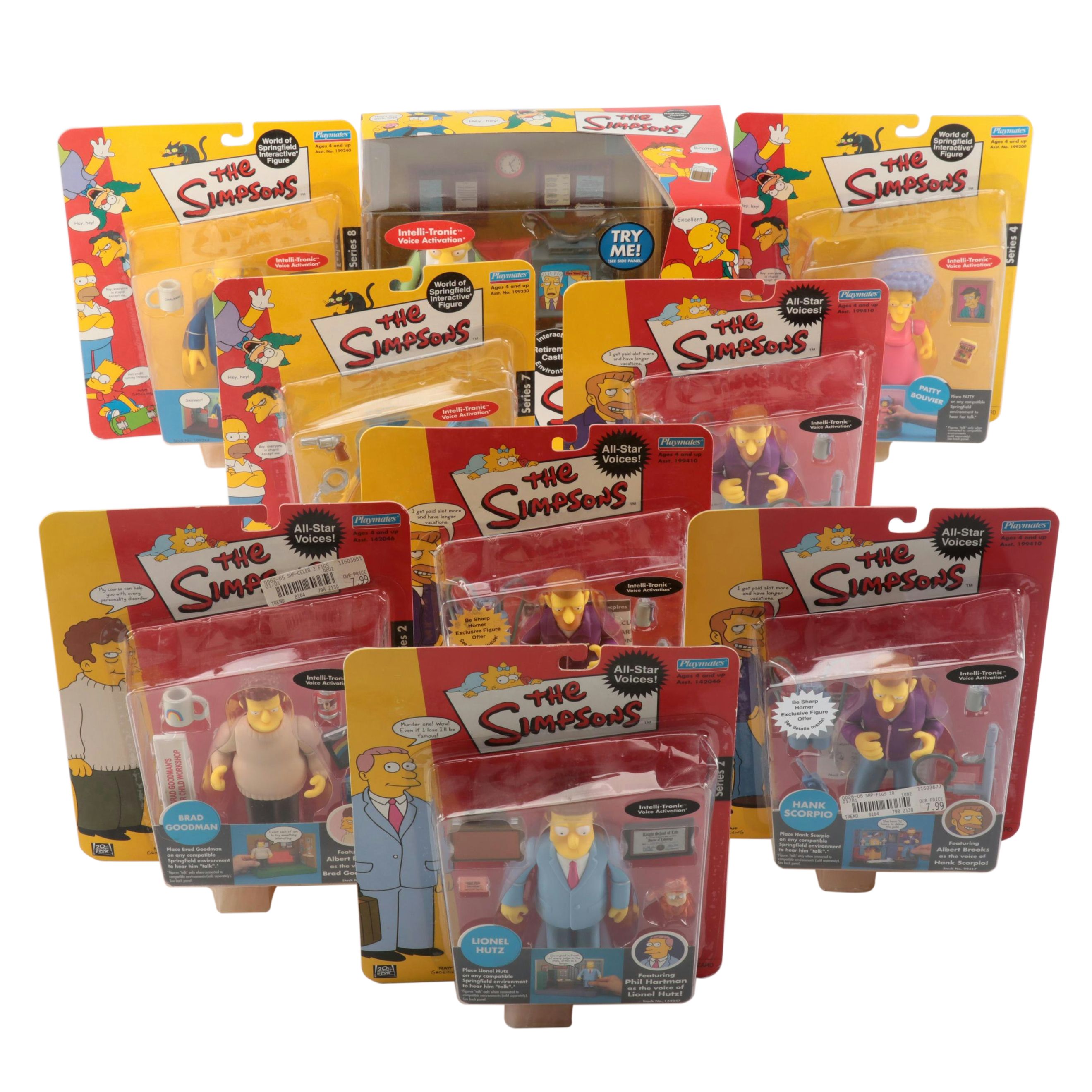 Playmates Simpsons Action Figurines Including Lionel Huts, Jasper and More