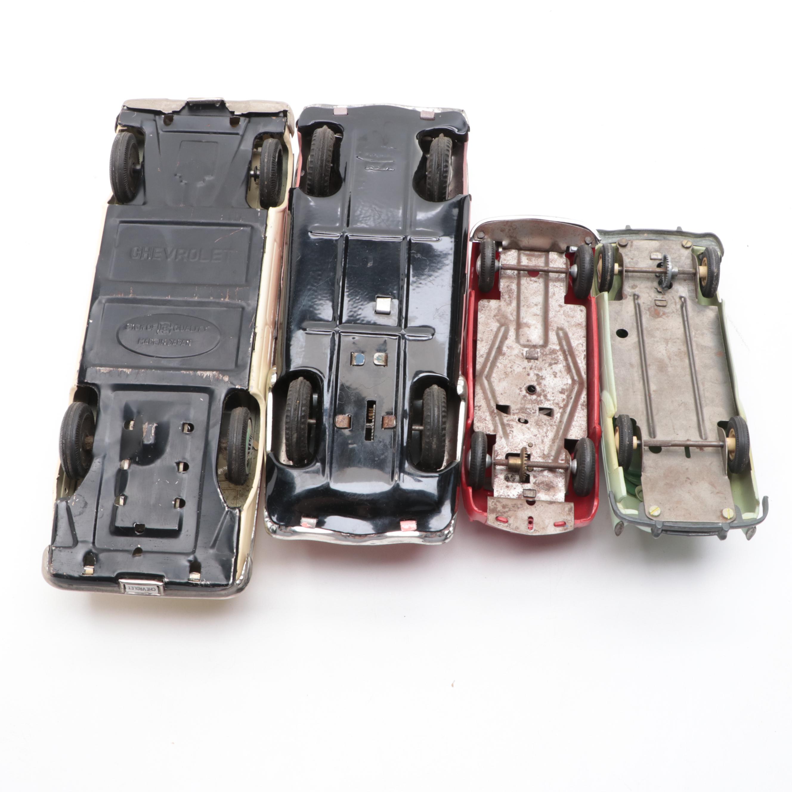 Bandai Chevrolet Toy Car with Other Diecast Toy Cars, Mid to Late 20th Century