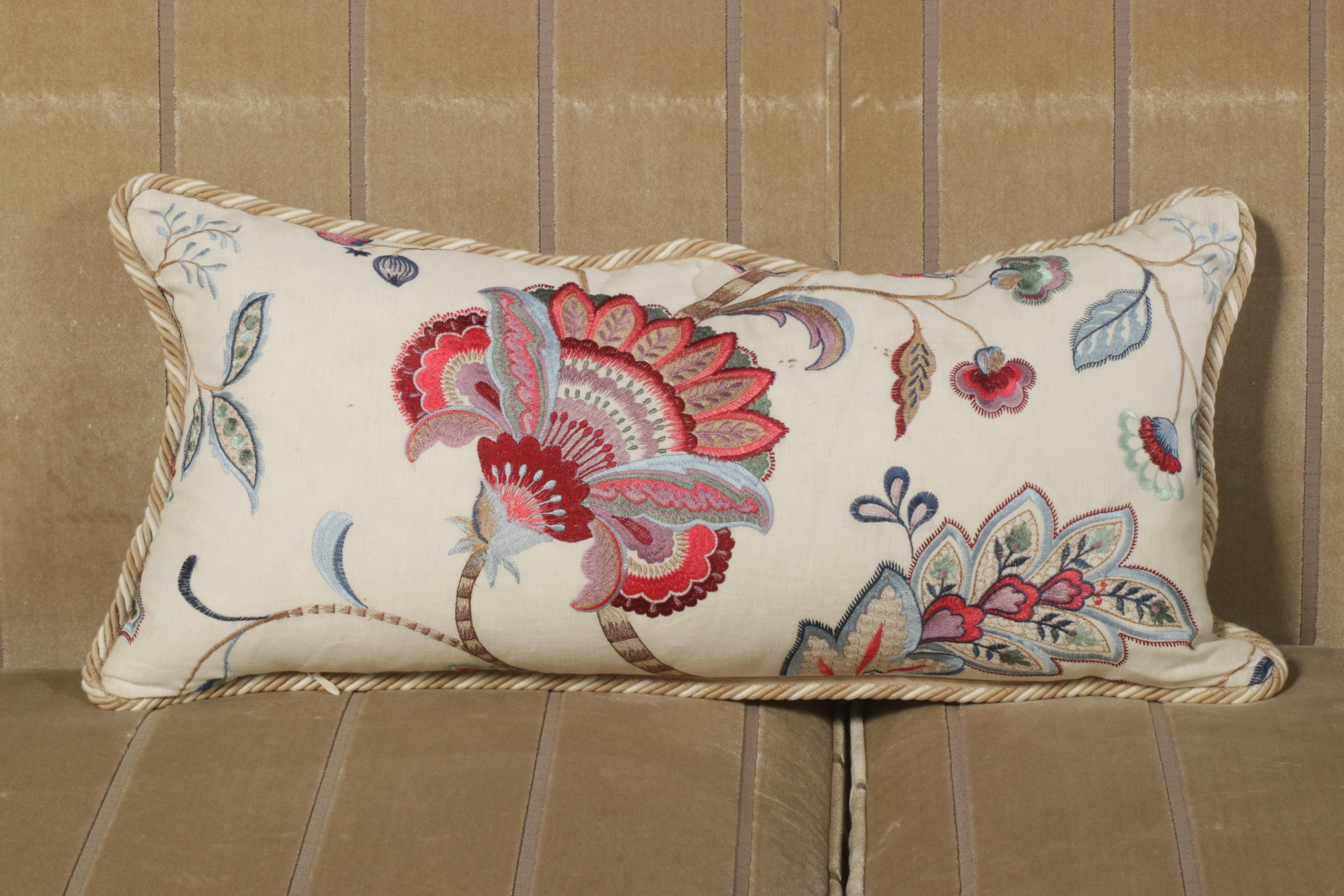 Velvet Sculpted Stripe Upholstered Camelback Three-Seat Sofa