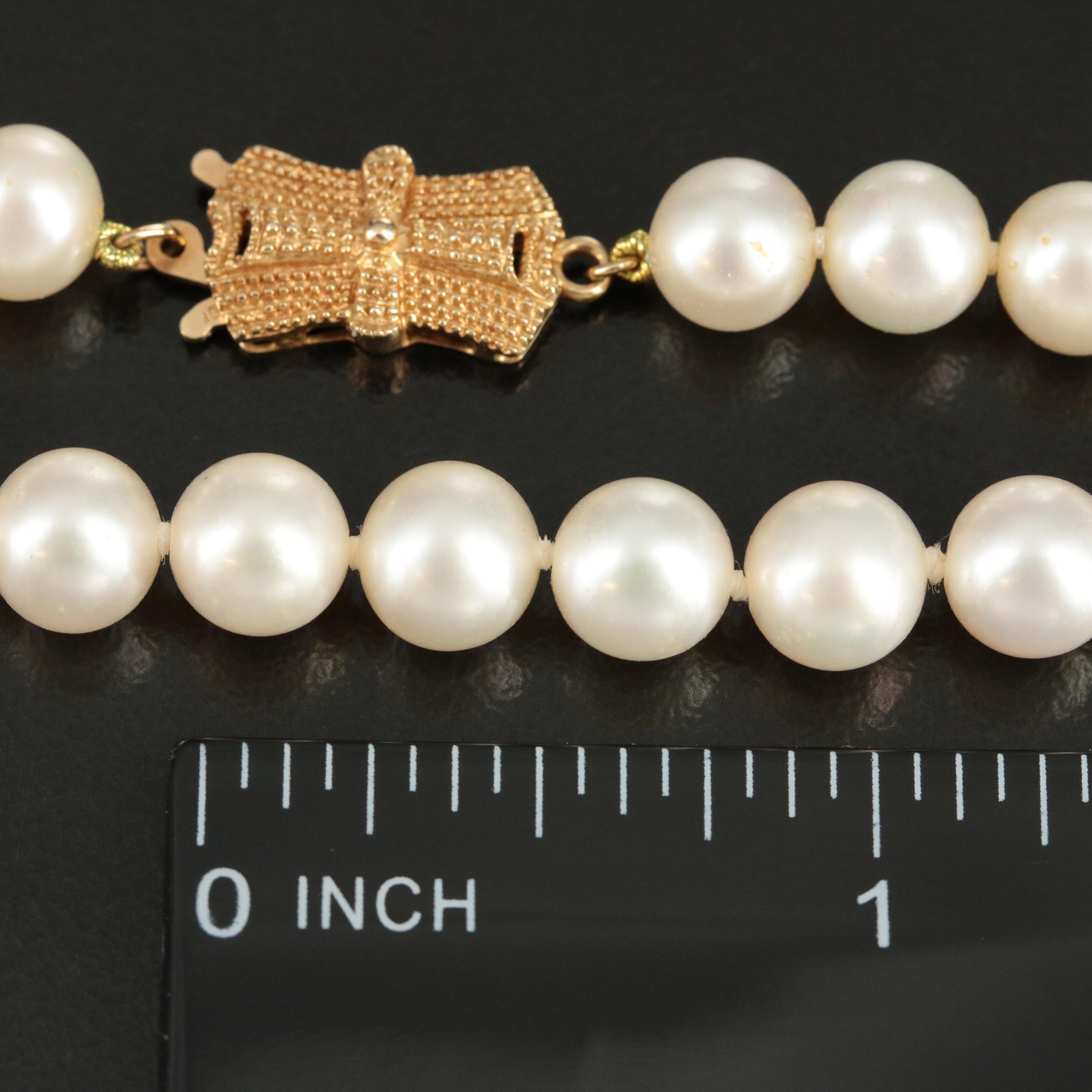 Blue Lagoon Pearl Necklace with a 14K Clasp