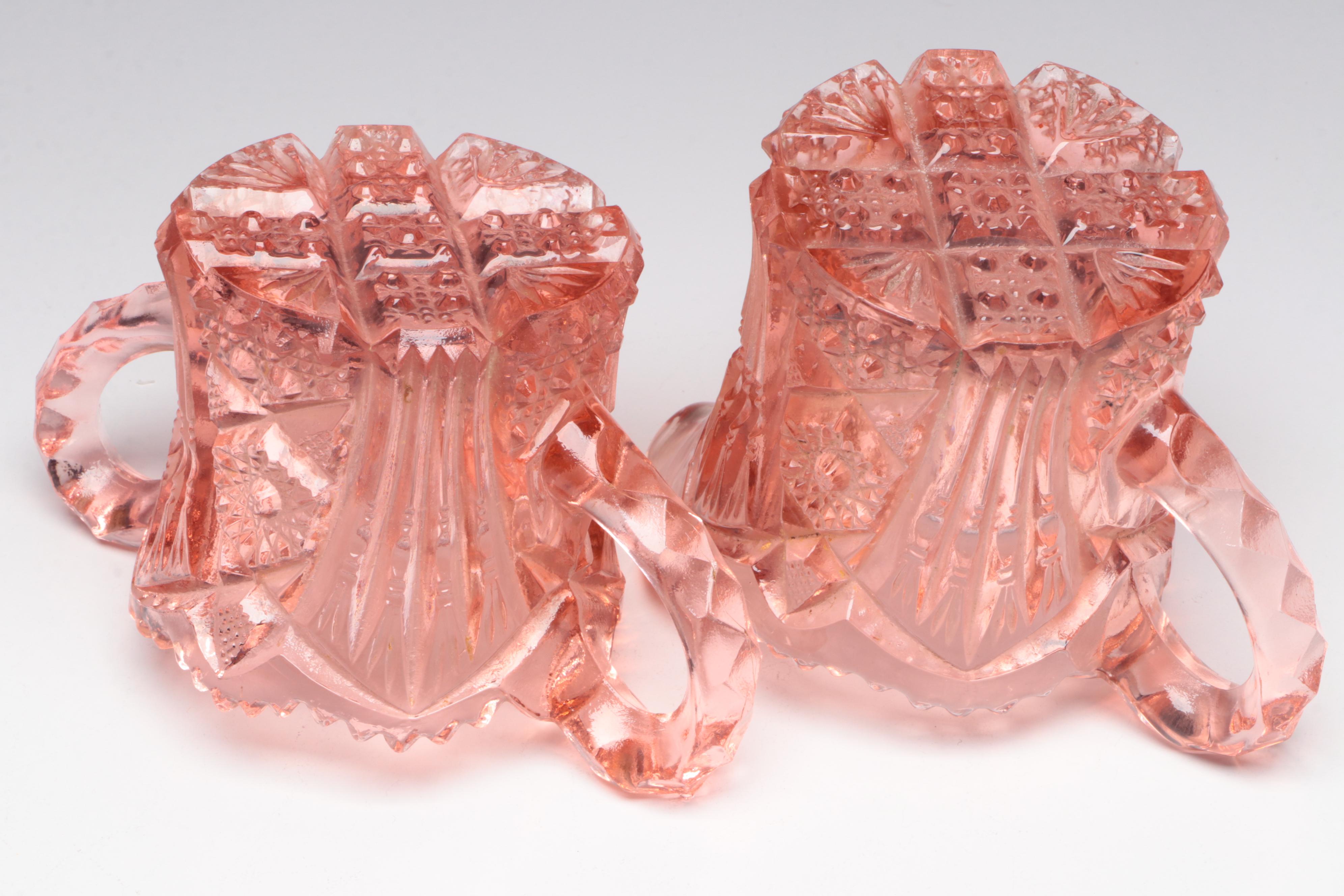 Tiffin-Franciscan "Flanders Pink" Stemware and Other Pink Glass Tableware