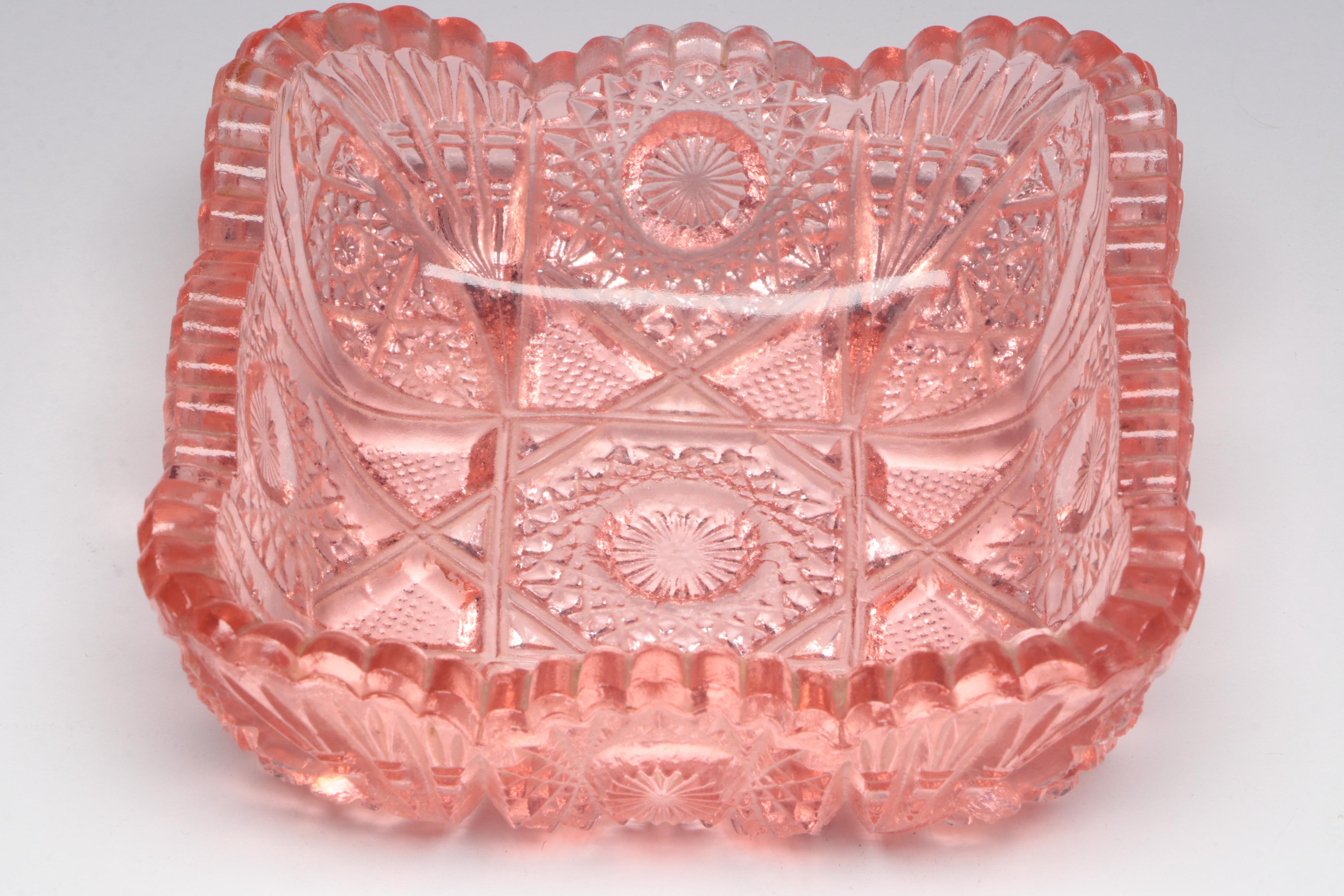Tiffin-Franciscan "Flanders Pink" Stemware and Other Pink Glass Tableware