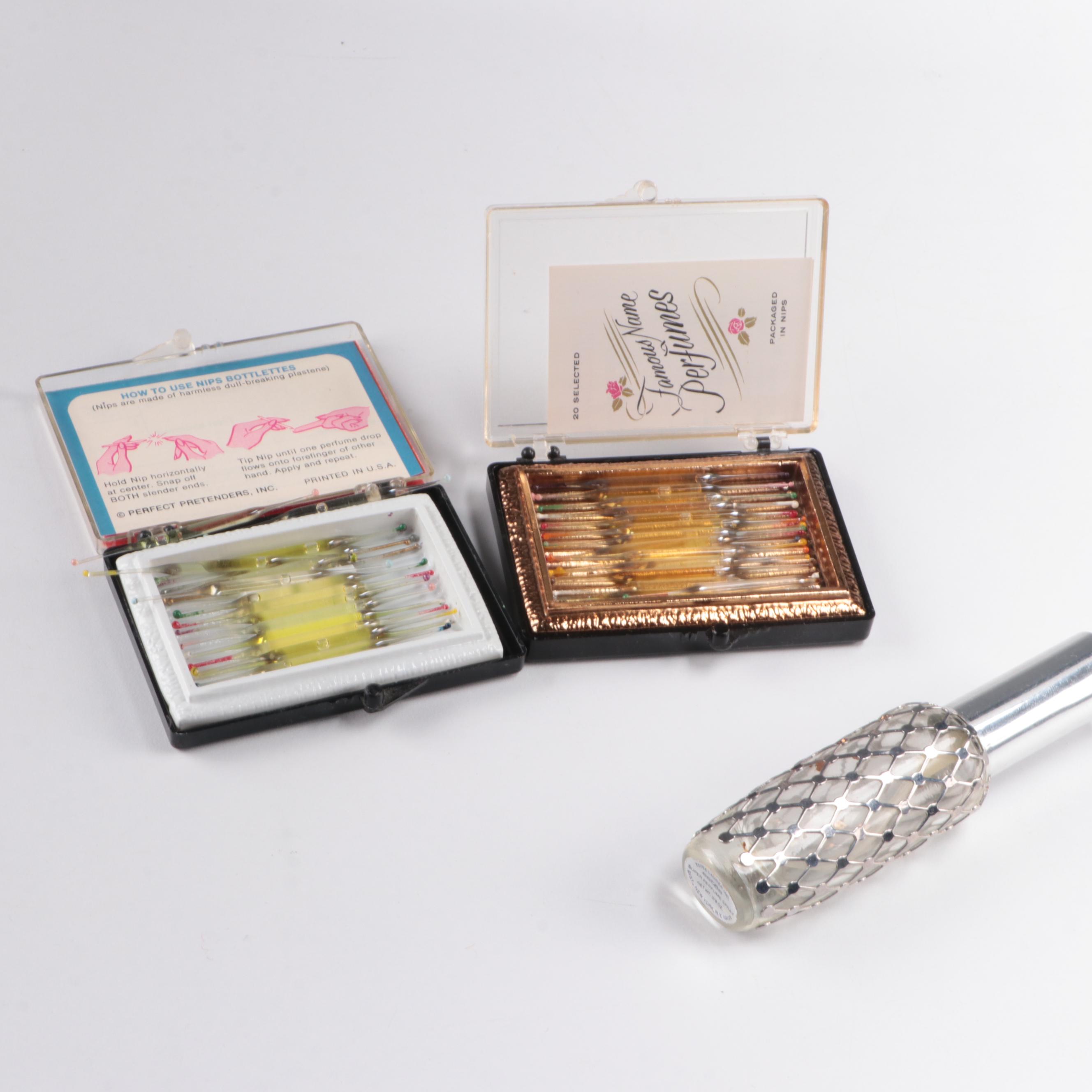 Guerlain Glass Perfume Bottle with Glass Perfume Nips and More