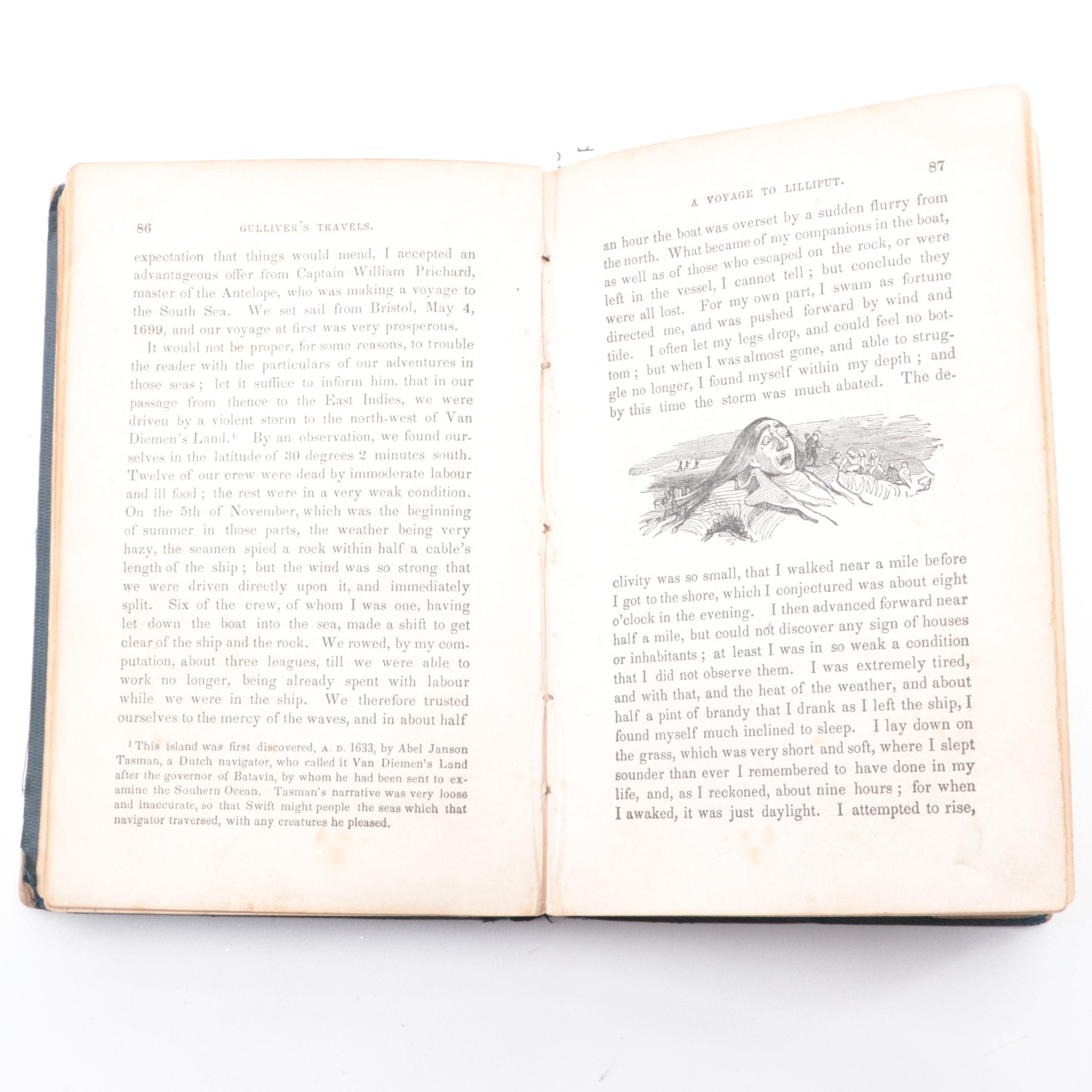Illustrated "Gulliver's Travels" by Jonathan Swift, 1847