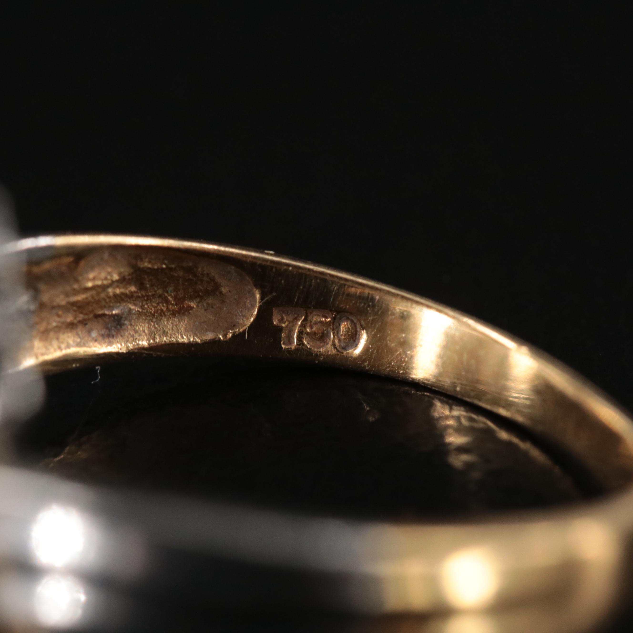 Platinum and 18K 0.02 CTW Diamond Bypass Ring