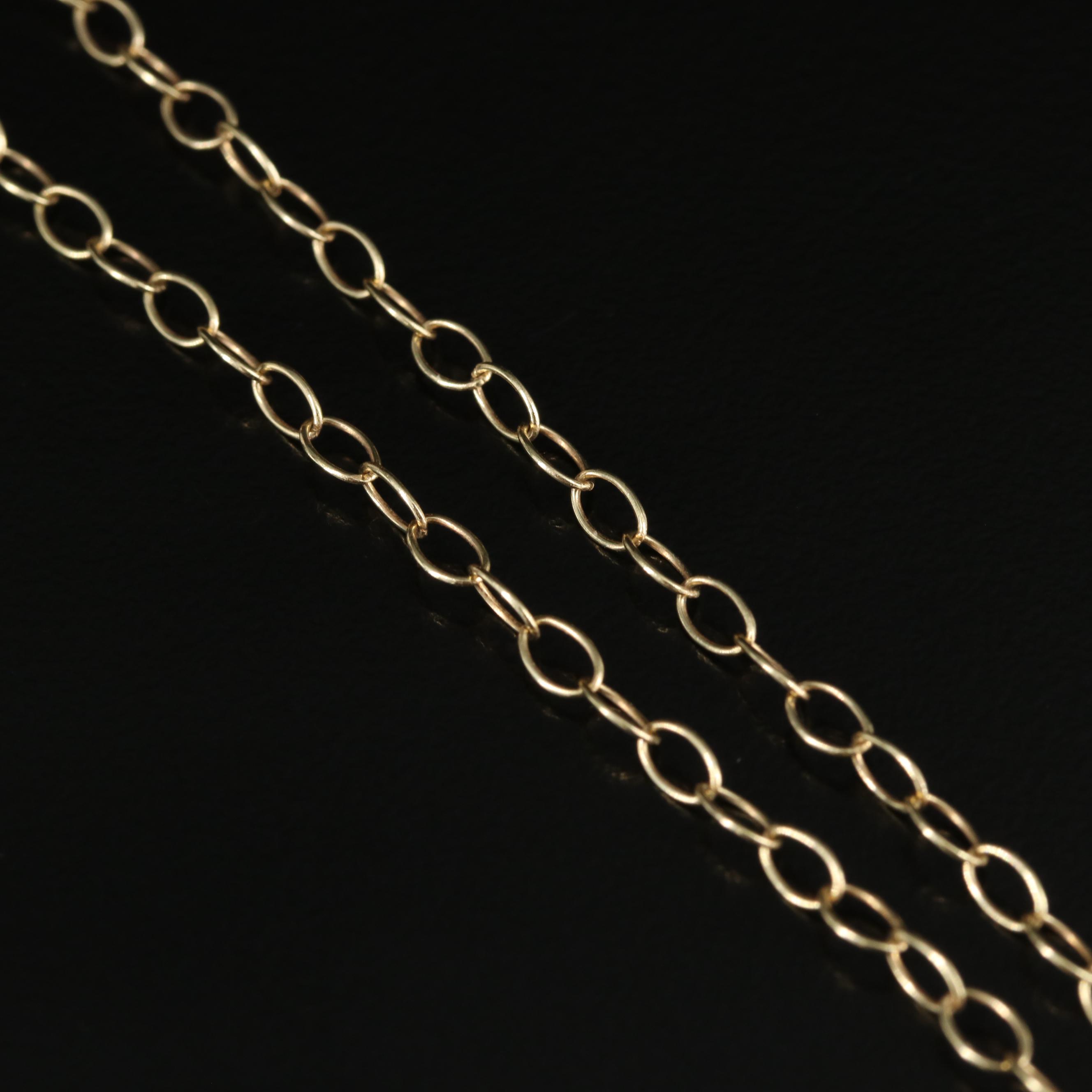 14K Circle Pendant Necklace