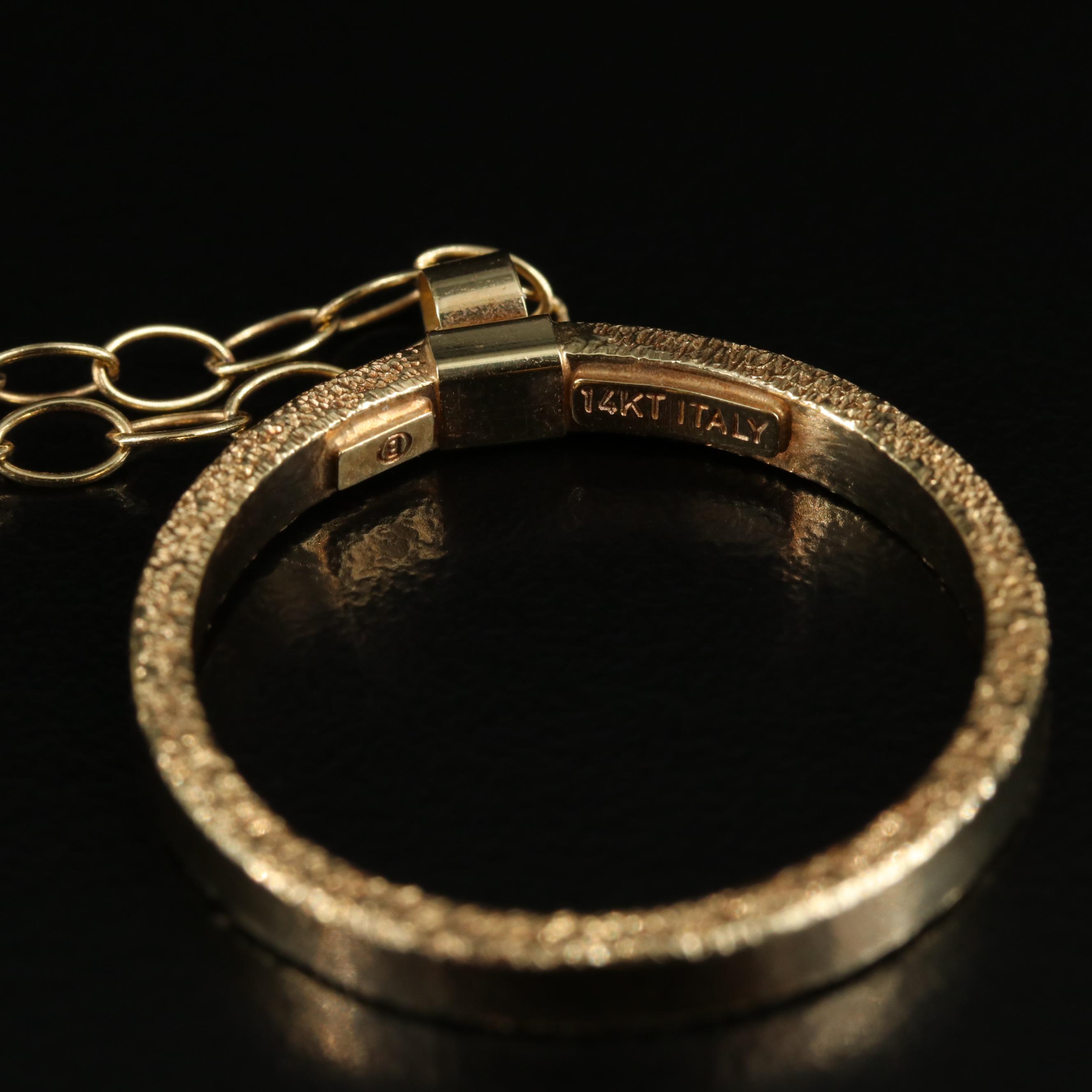 14K Circle Pendant Necklace