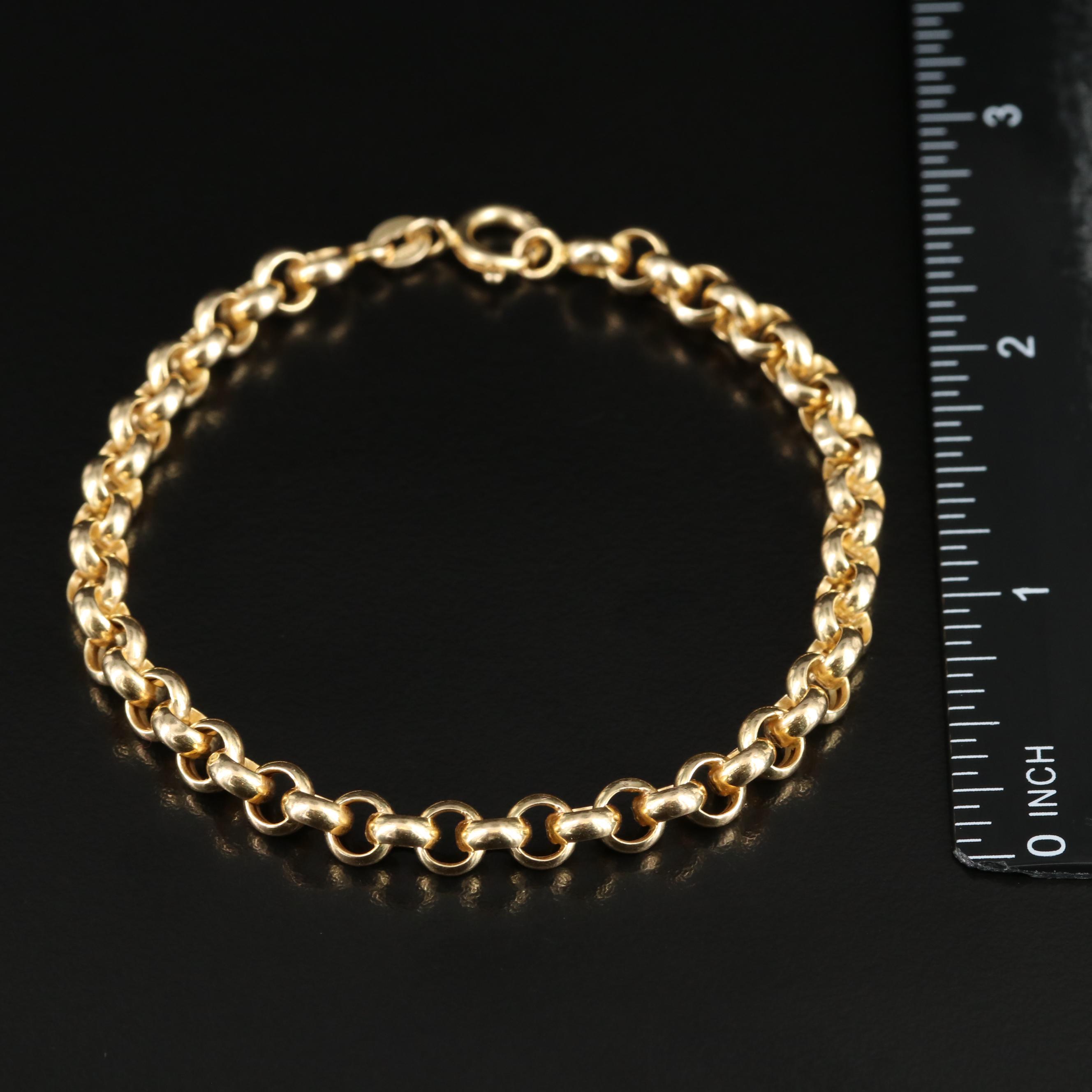14K Rolo Chain Bracelet