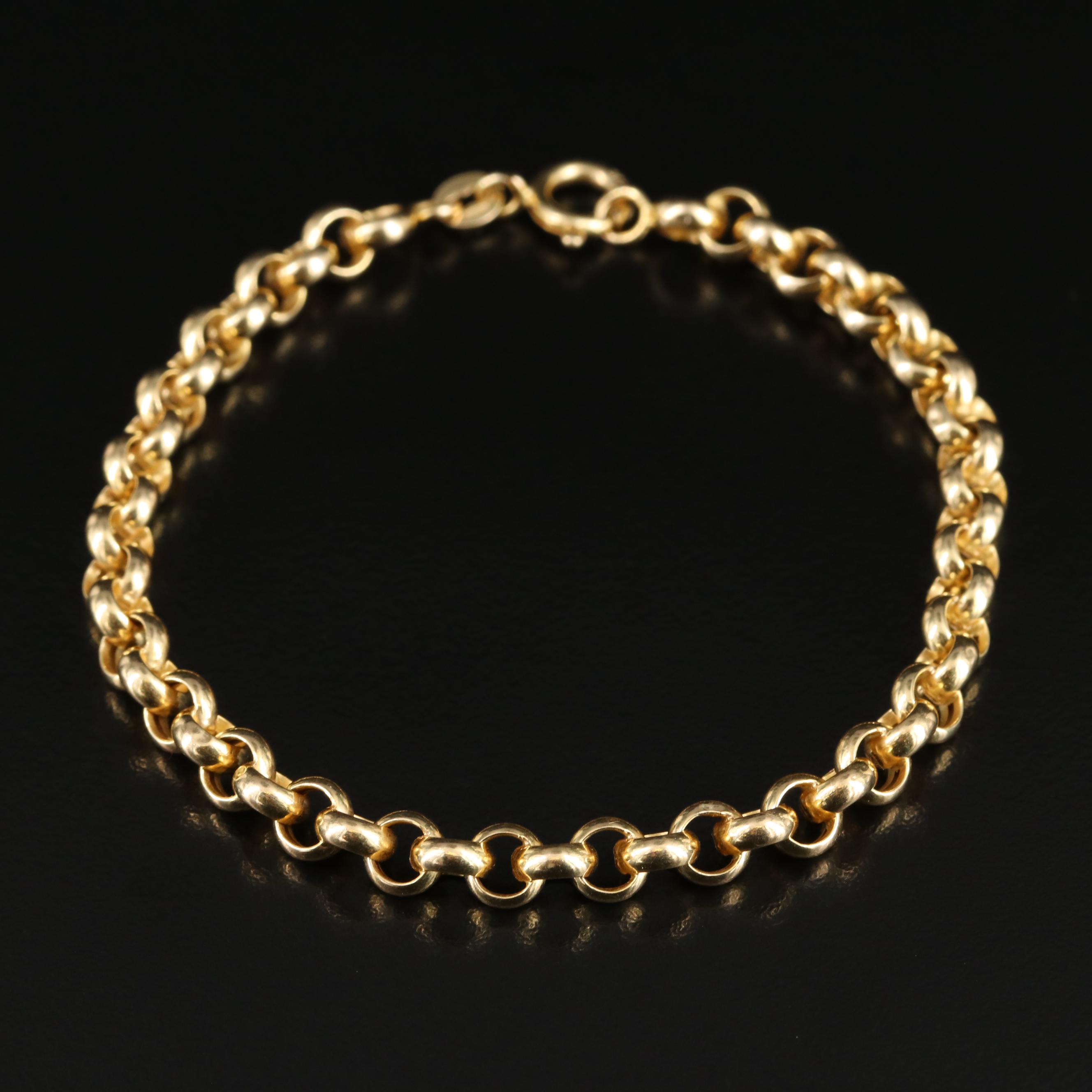 14K Rolo Chain Bracelet