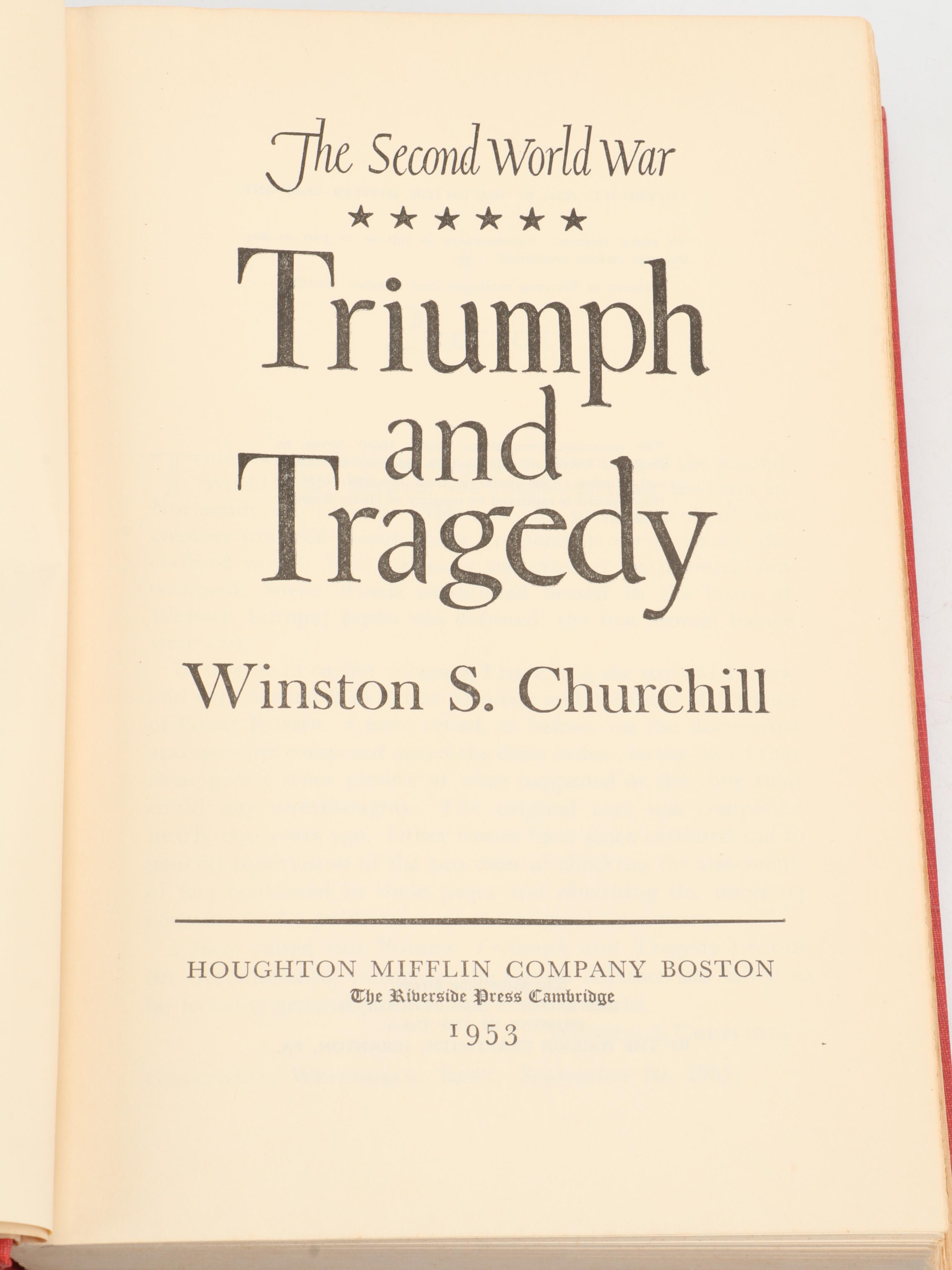 "The Second World War" Complete Six-Volume Set by Winston S. Churchill