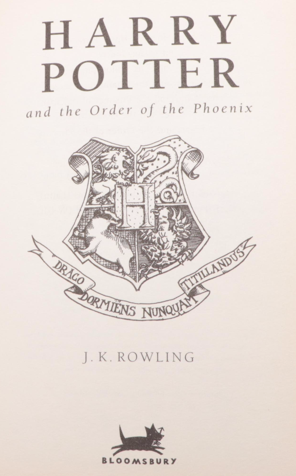 First UK Edition "Harry Potter" Partial Series by J. K. Rowling