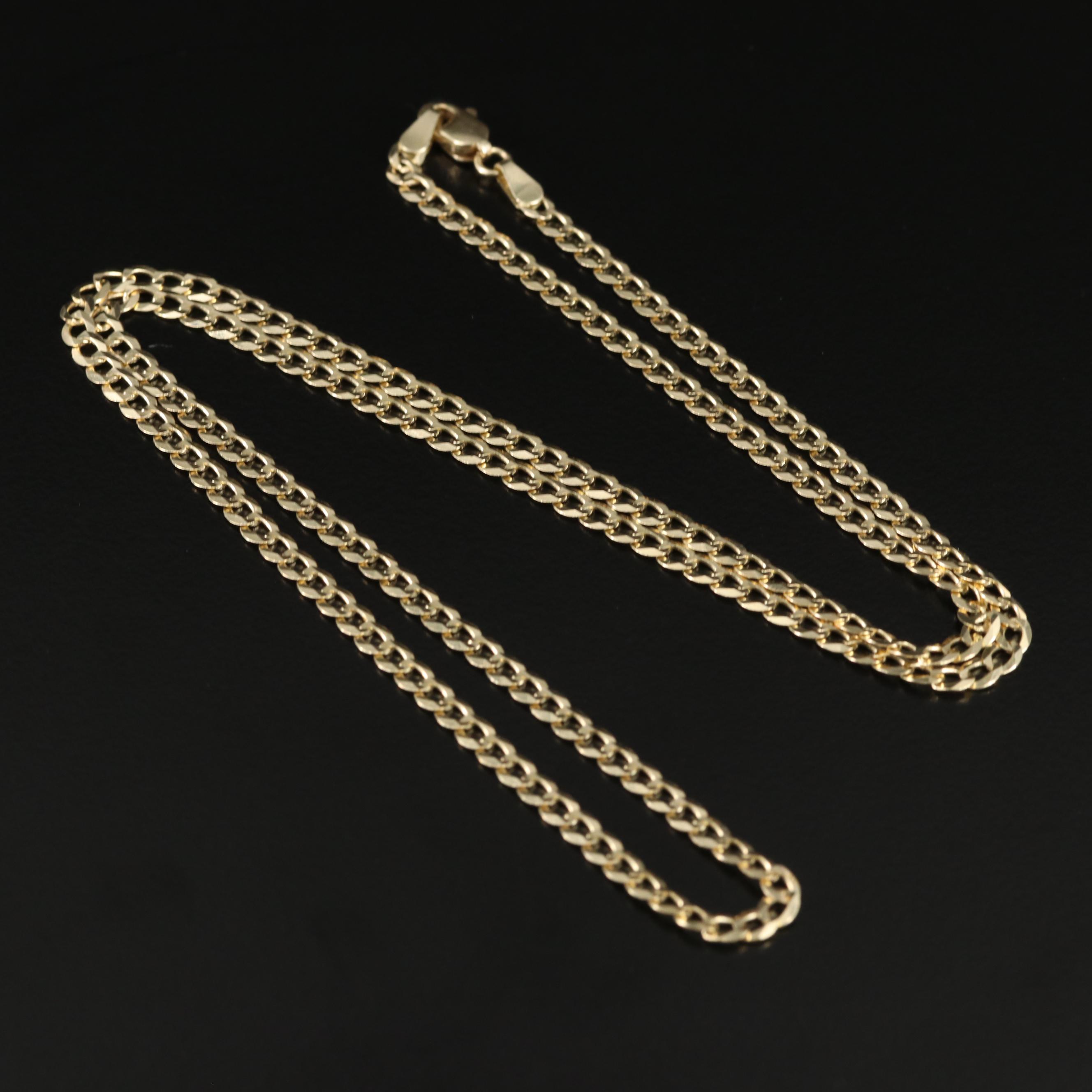 14K Curb Chain Necklace