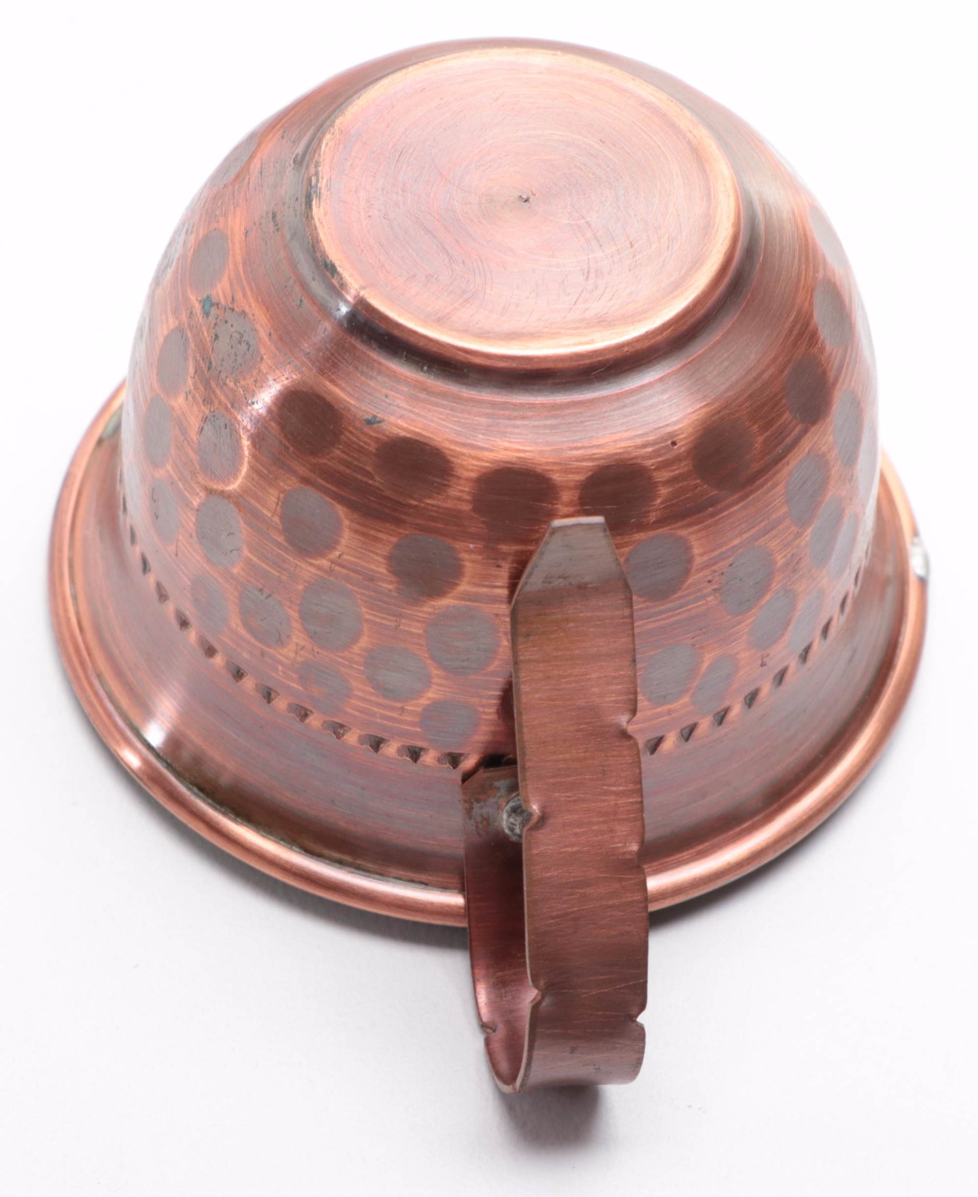 Hammered Tinned Copper Turkish Coffee Set