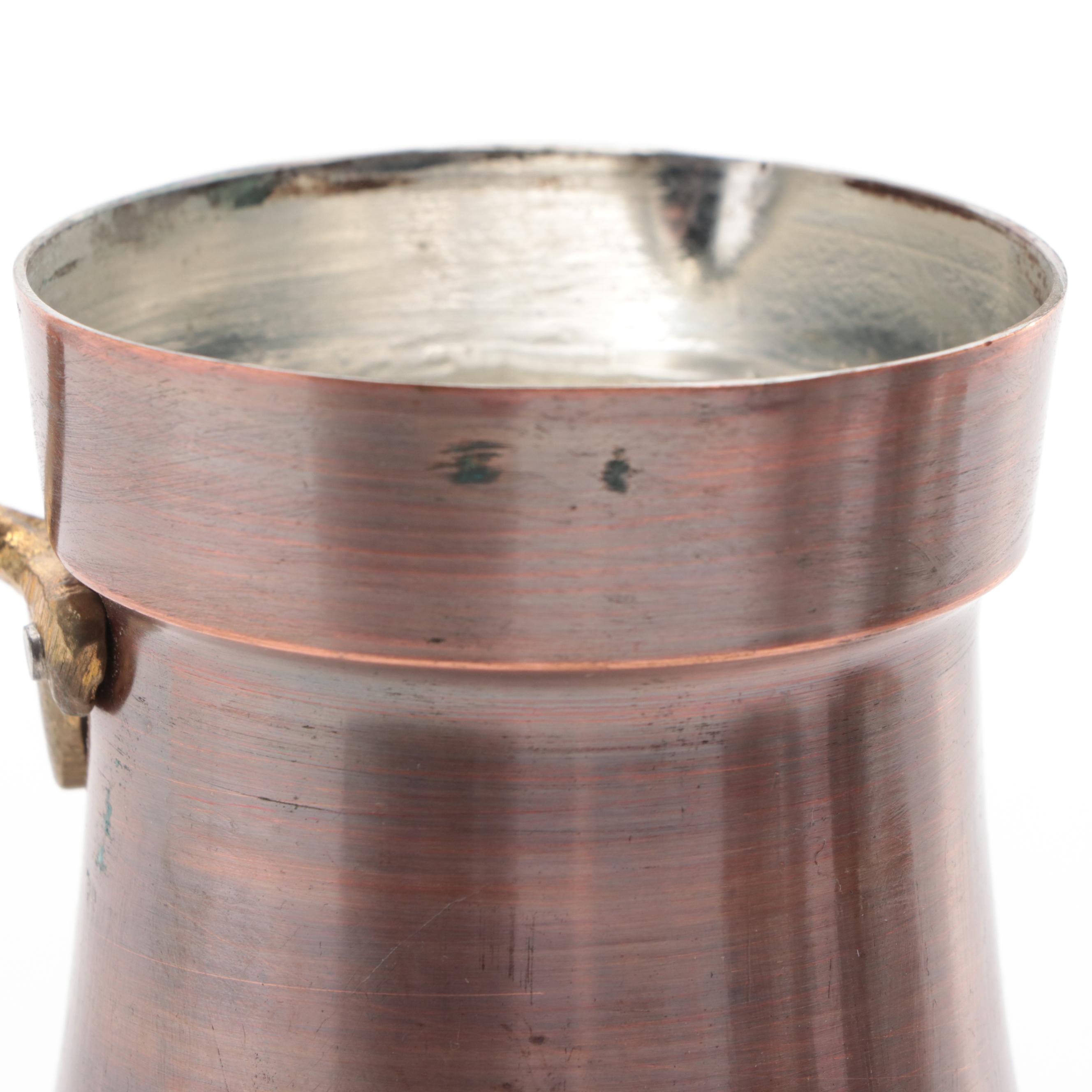 Hammered Tinned Copper Turkish Coffee Set