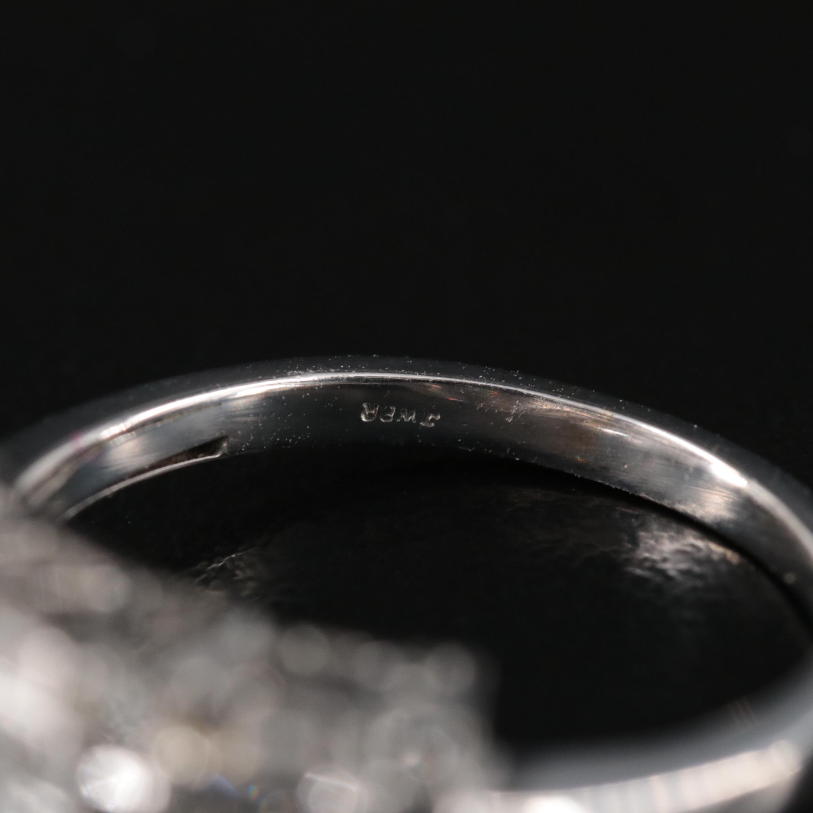 10K 1.10 CTW Diamond Cluster Ring