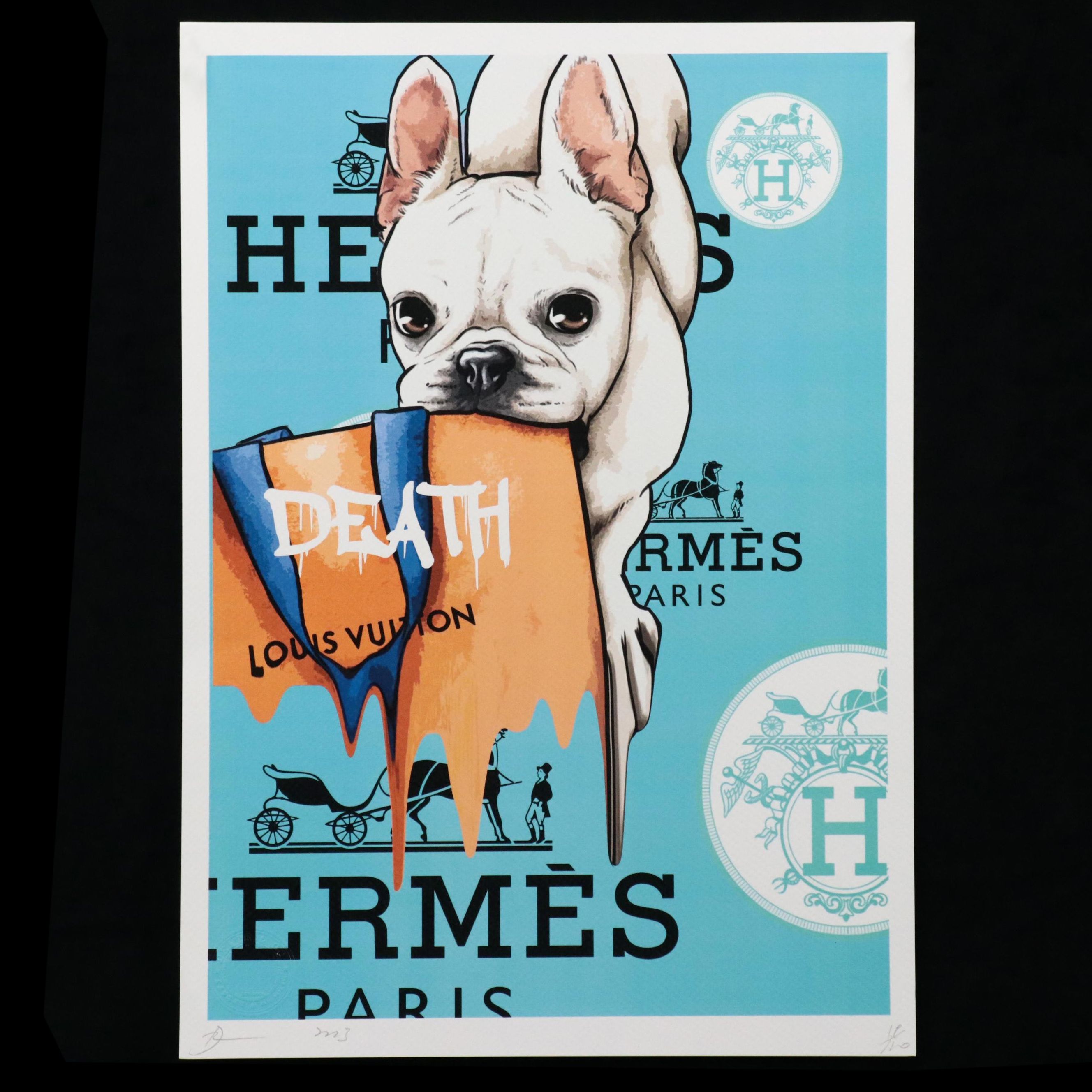 Death NYC Pop Art Graphic Print of Bulldog