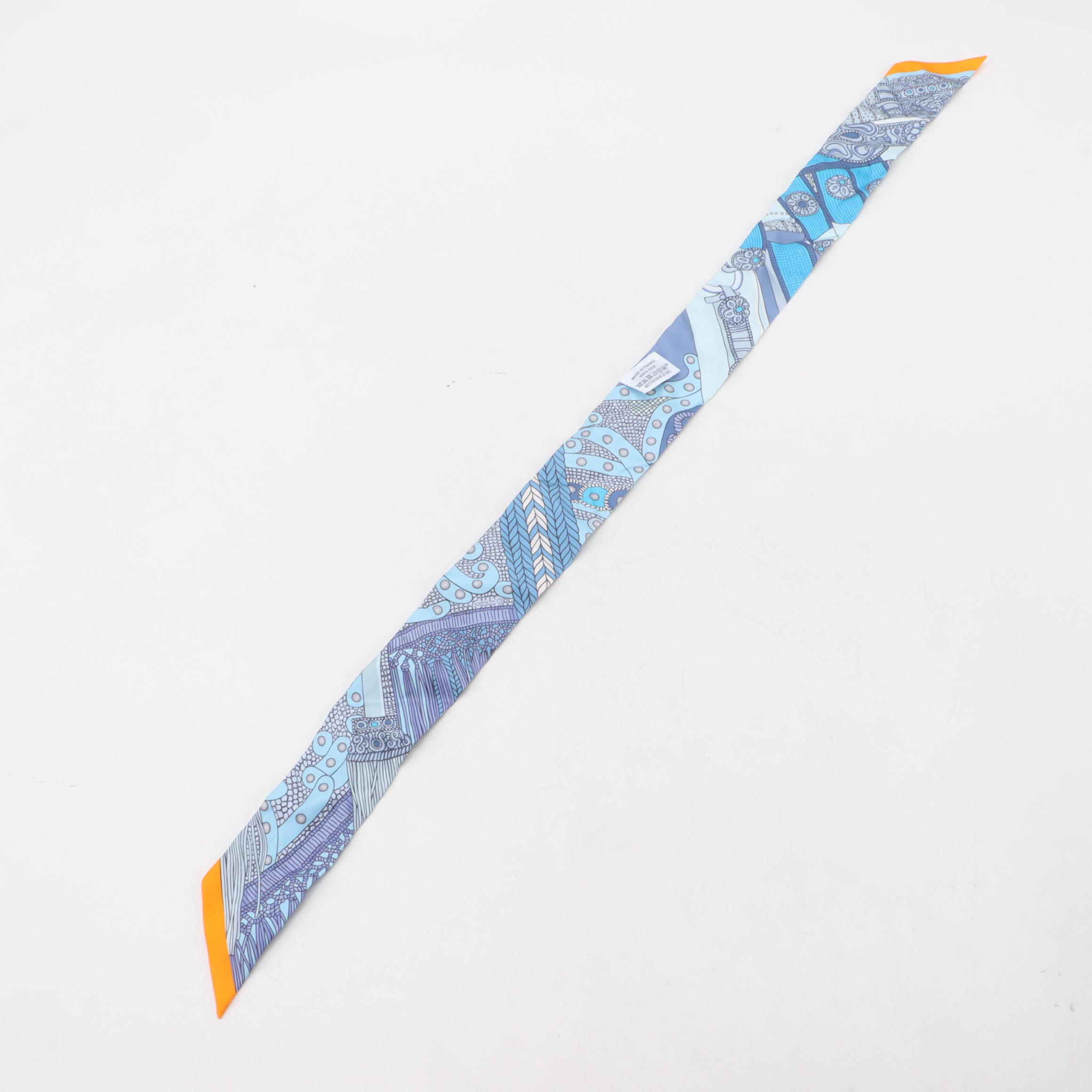 Hermès Twilly Scarf in Silk Twill with Box