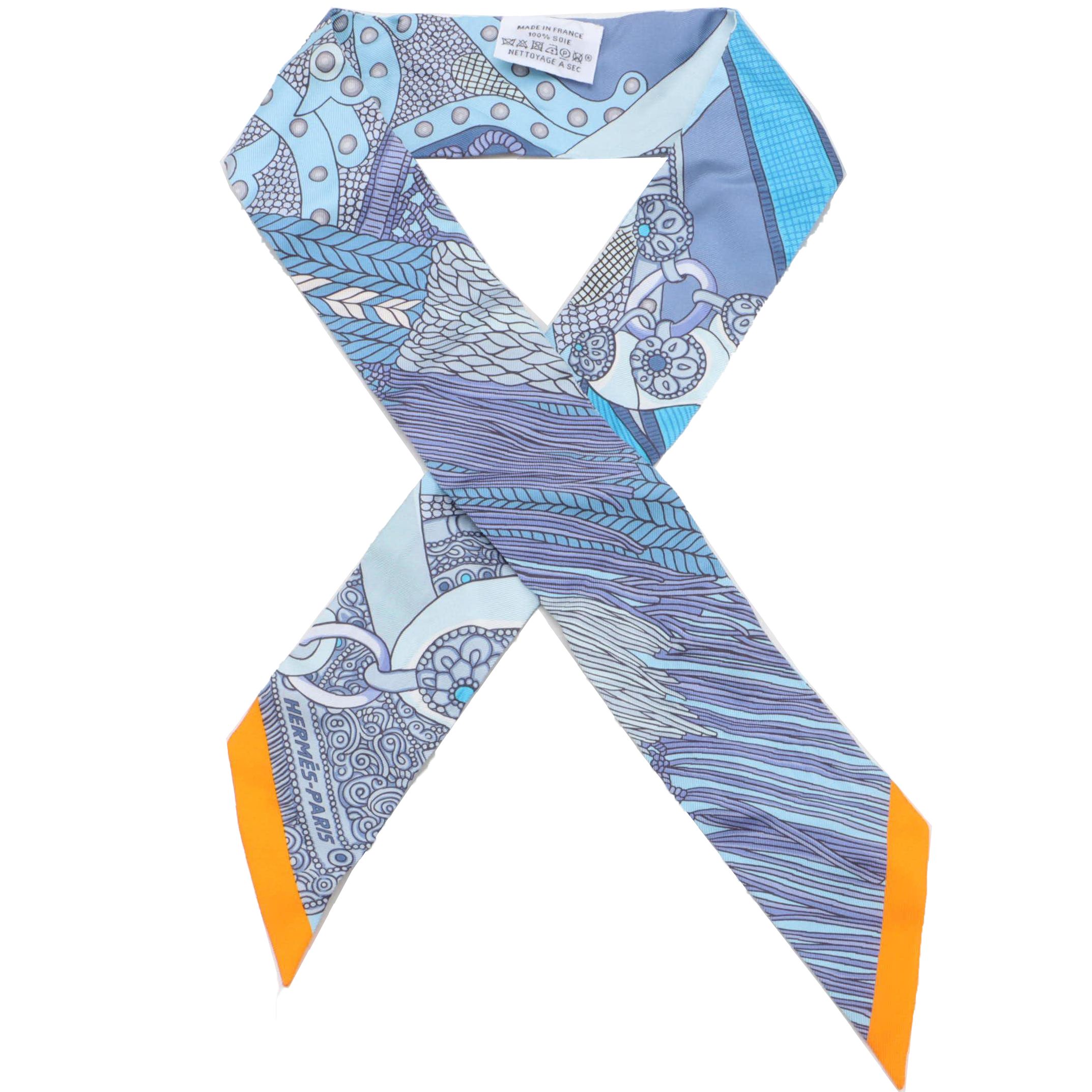 Hermès Twilly Scarf in Silk Twill with Box