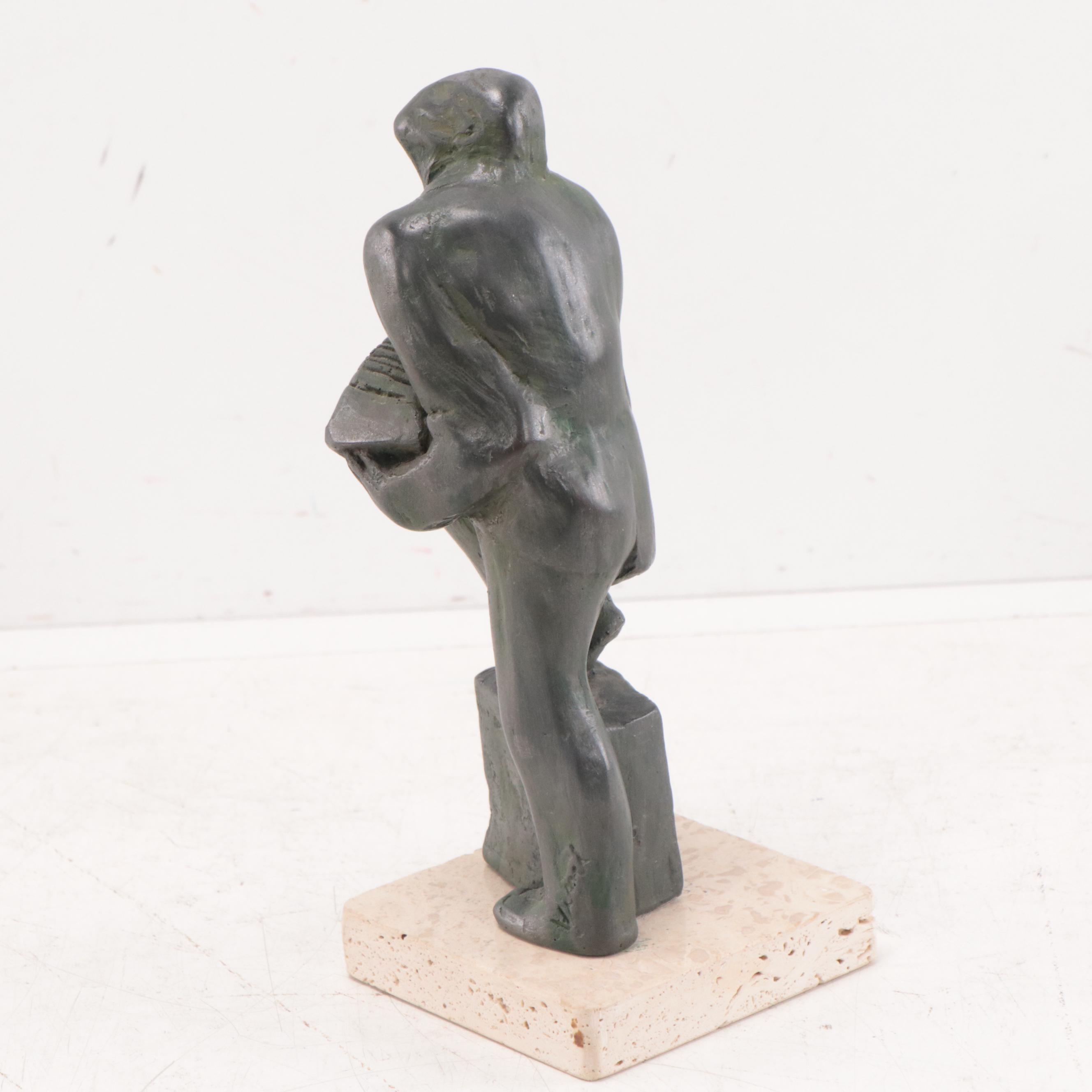 Composite Sculpture of Man Playing Accordion