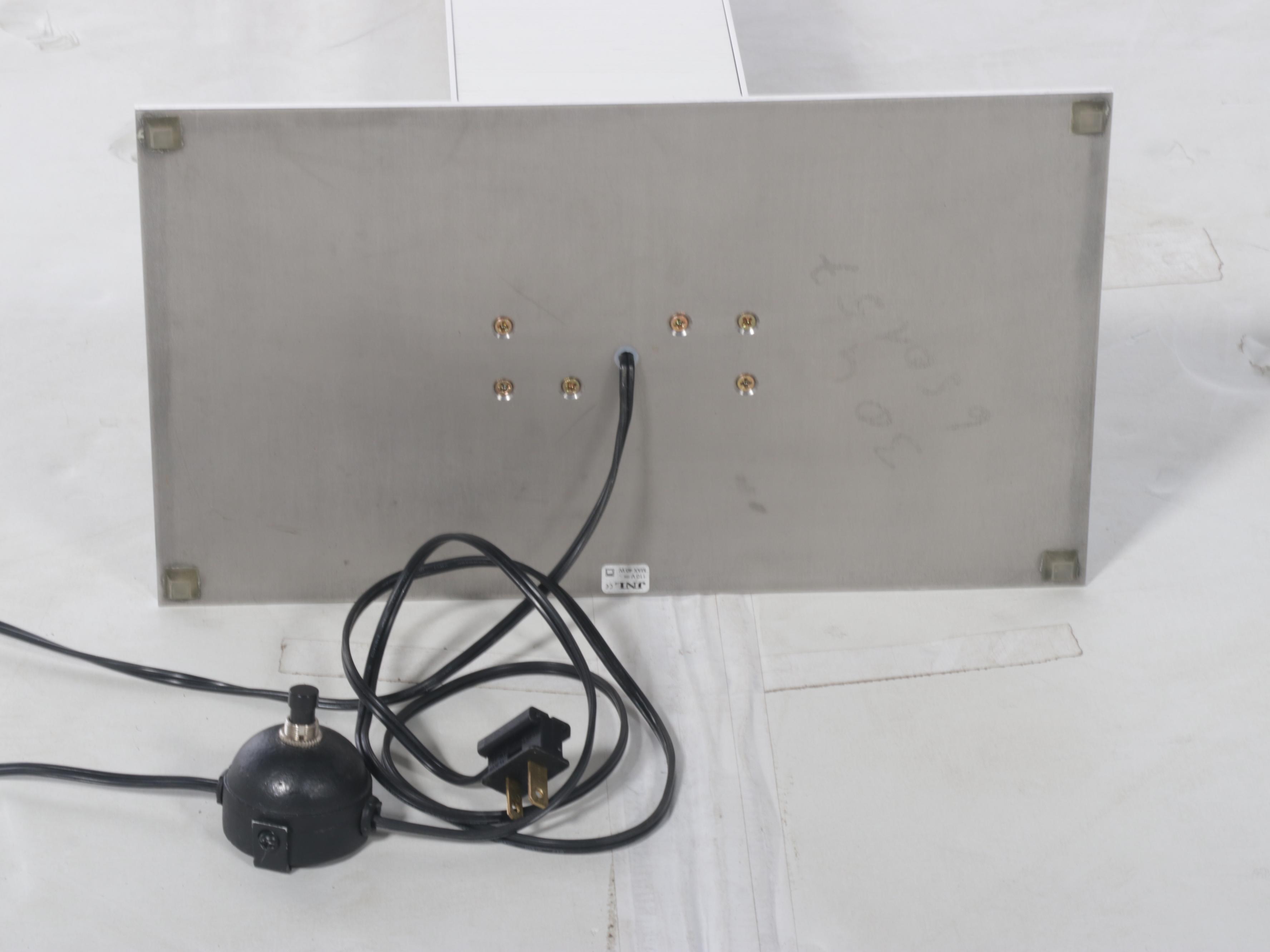 Pair of JNL Collection "Salam" Polished Steel Floor Lamps, Contemporary