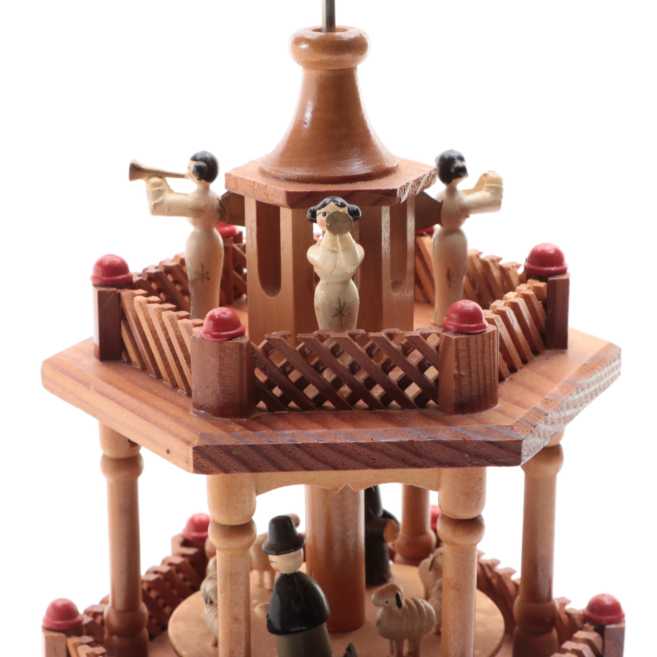 German Style Handcrafted Wooden Christmas Pyramid