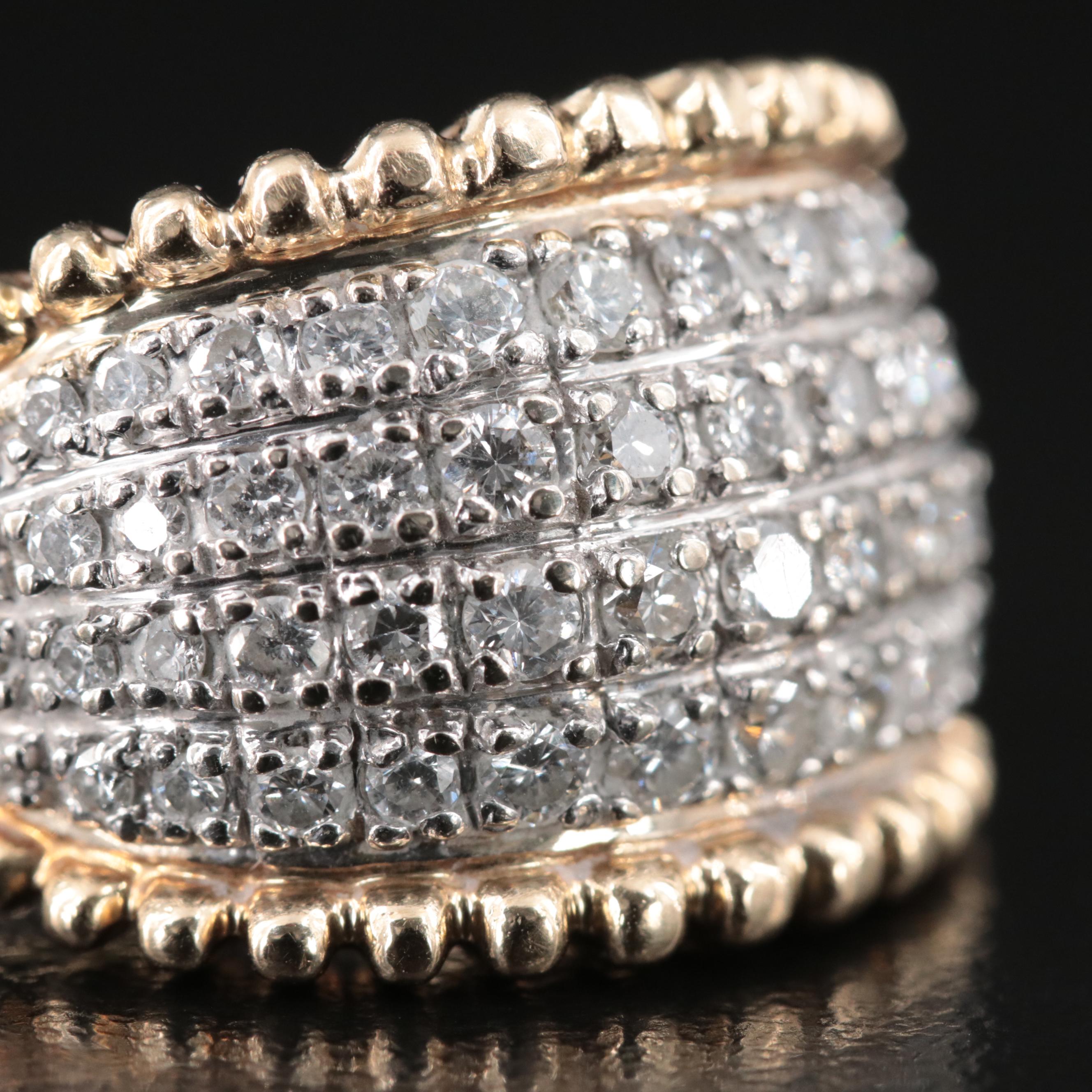 14K 1.00 CTW Diamond Saddle Ring