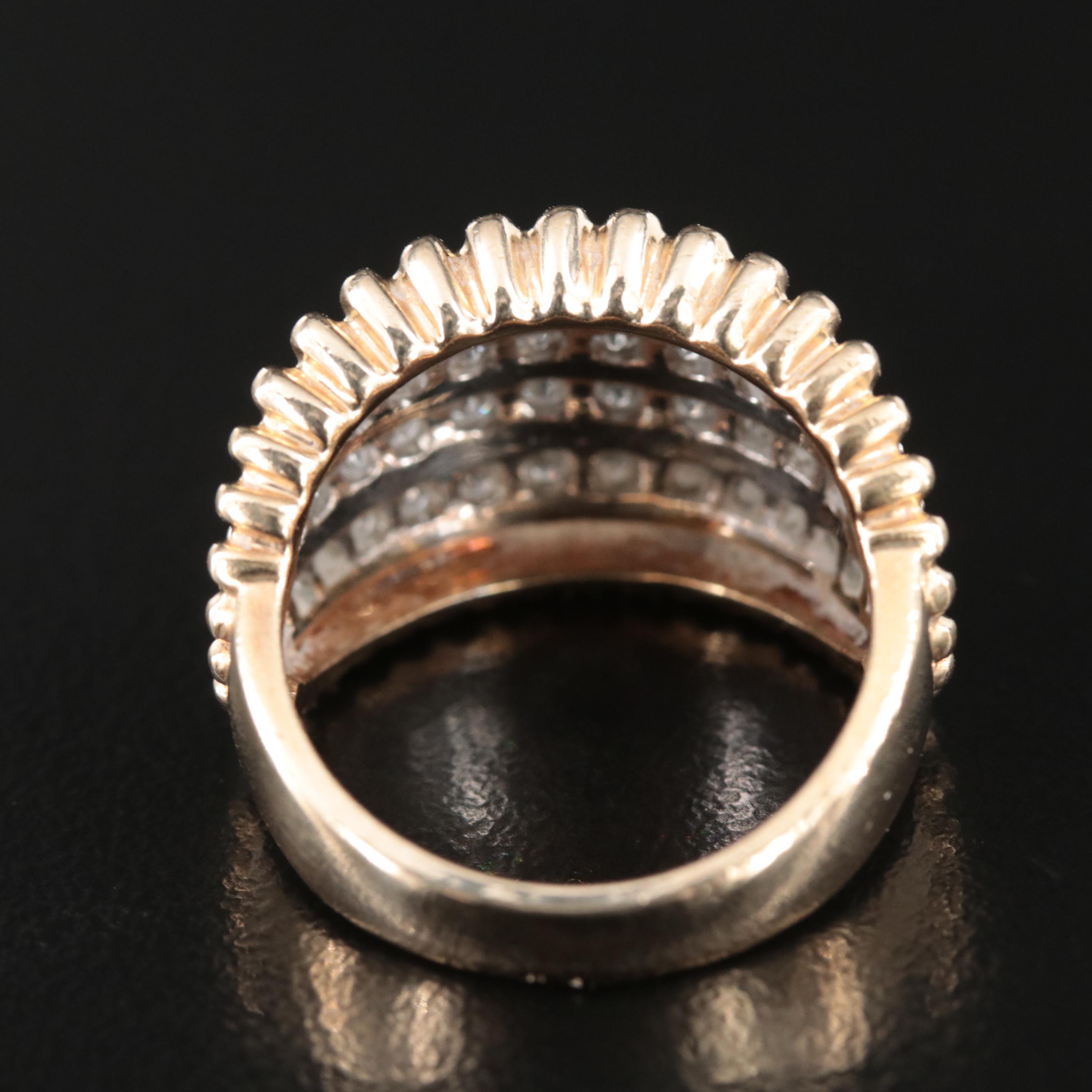 14K 1.00 CTW Diamond Saddle Ring