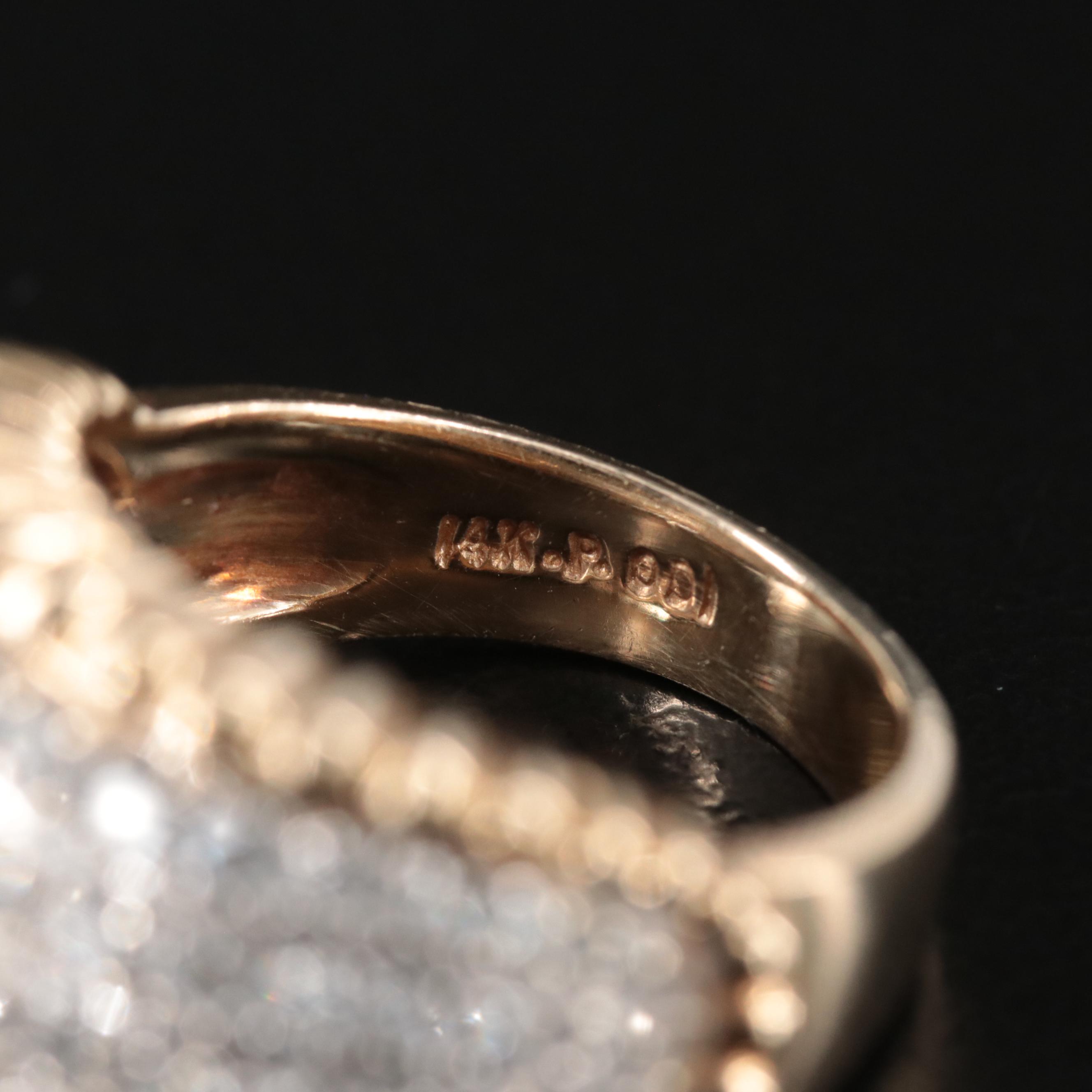 14K 1.00 CTW Diamond Saddle Ring