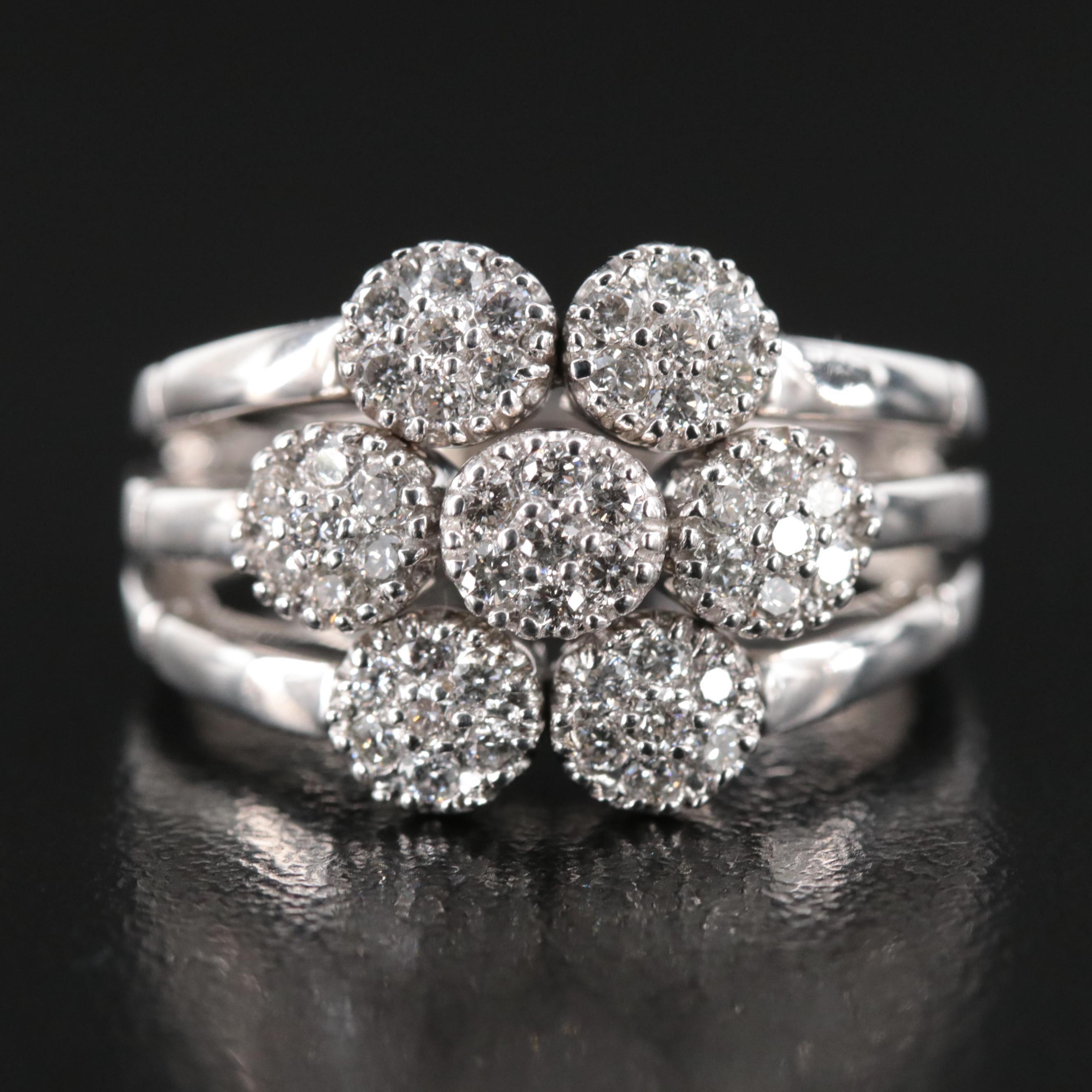 14K 0.52 CTW Diamond Ring with Articulated Top