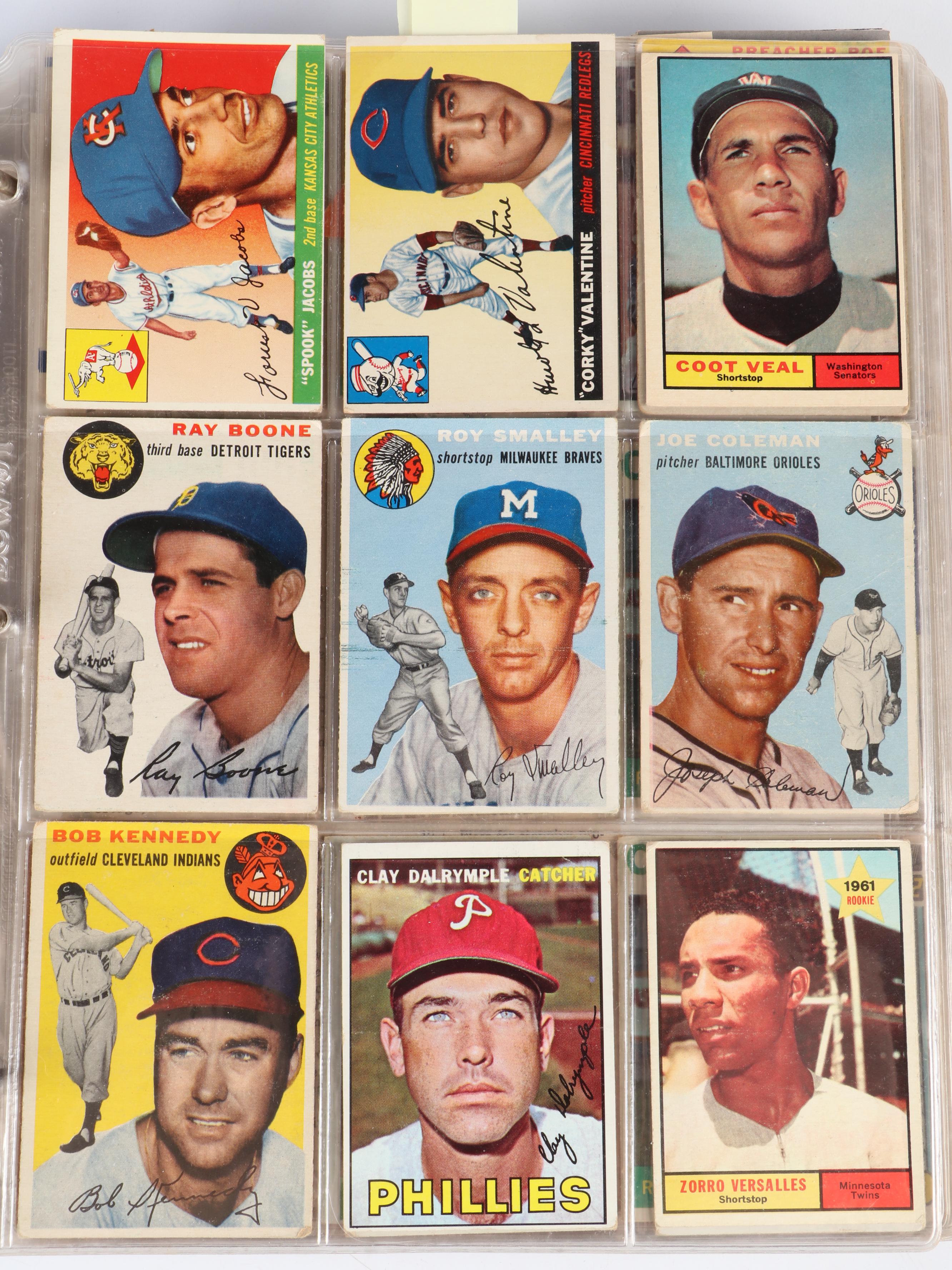 Topps with Other Baseball Cards Featuring Ken Griffey Jr. and More, 1950s–1990s